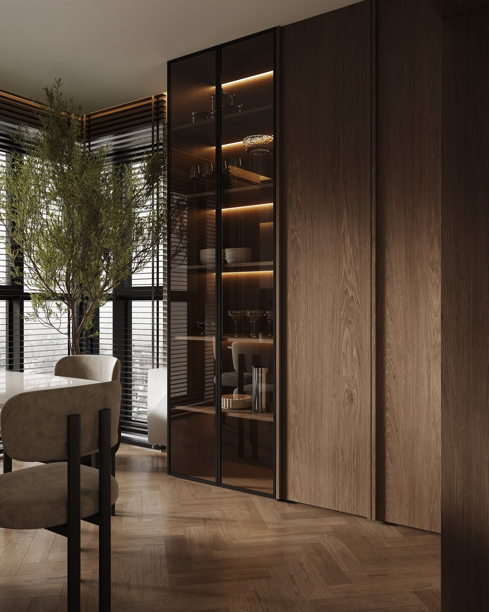 Кухня-гостиная «Одинарка». 3D визуализация интерьера Надежда Соколова