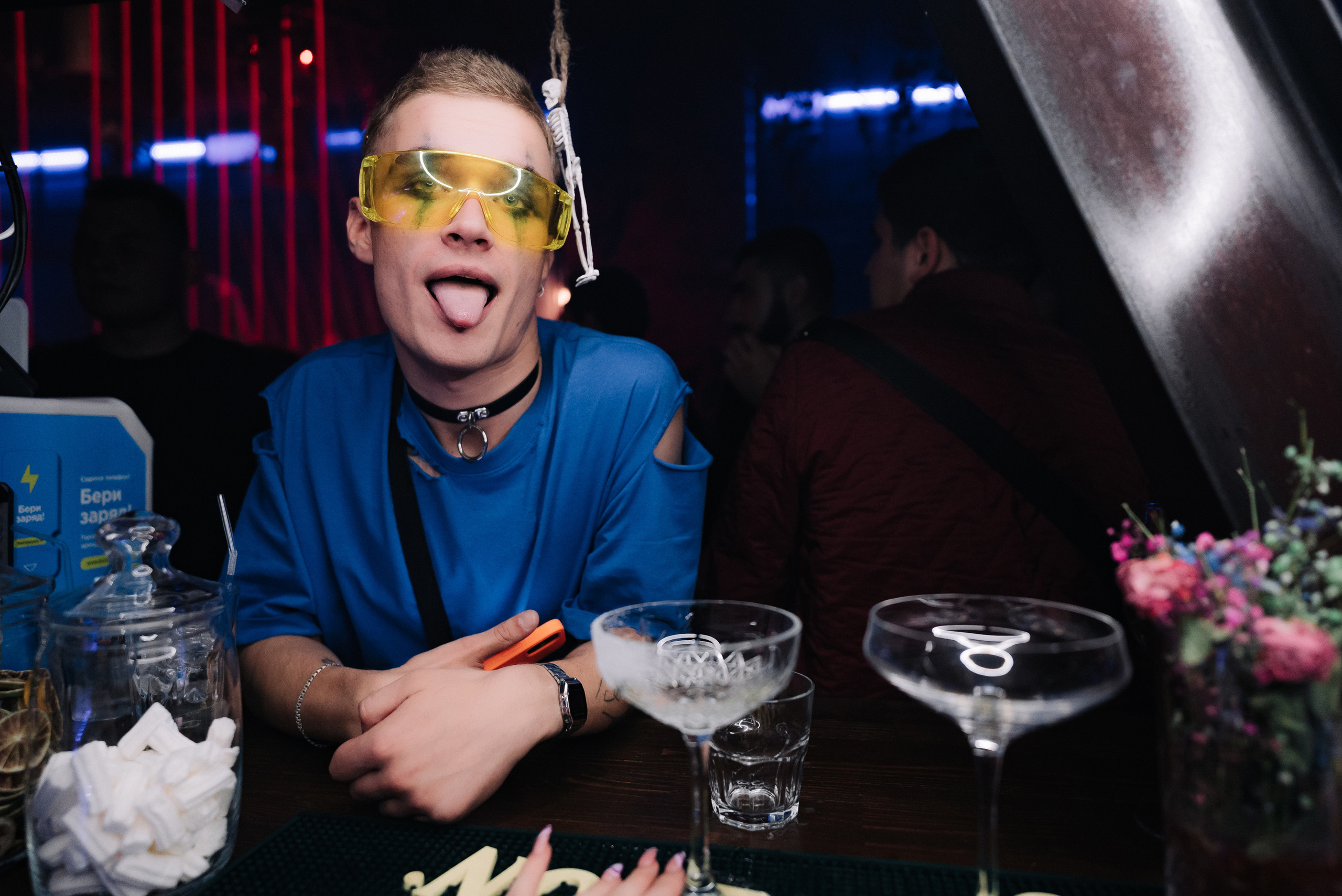 Съёмка в клубе