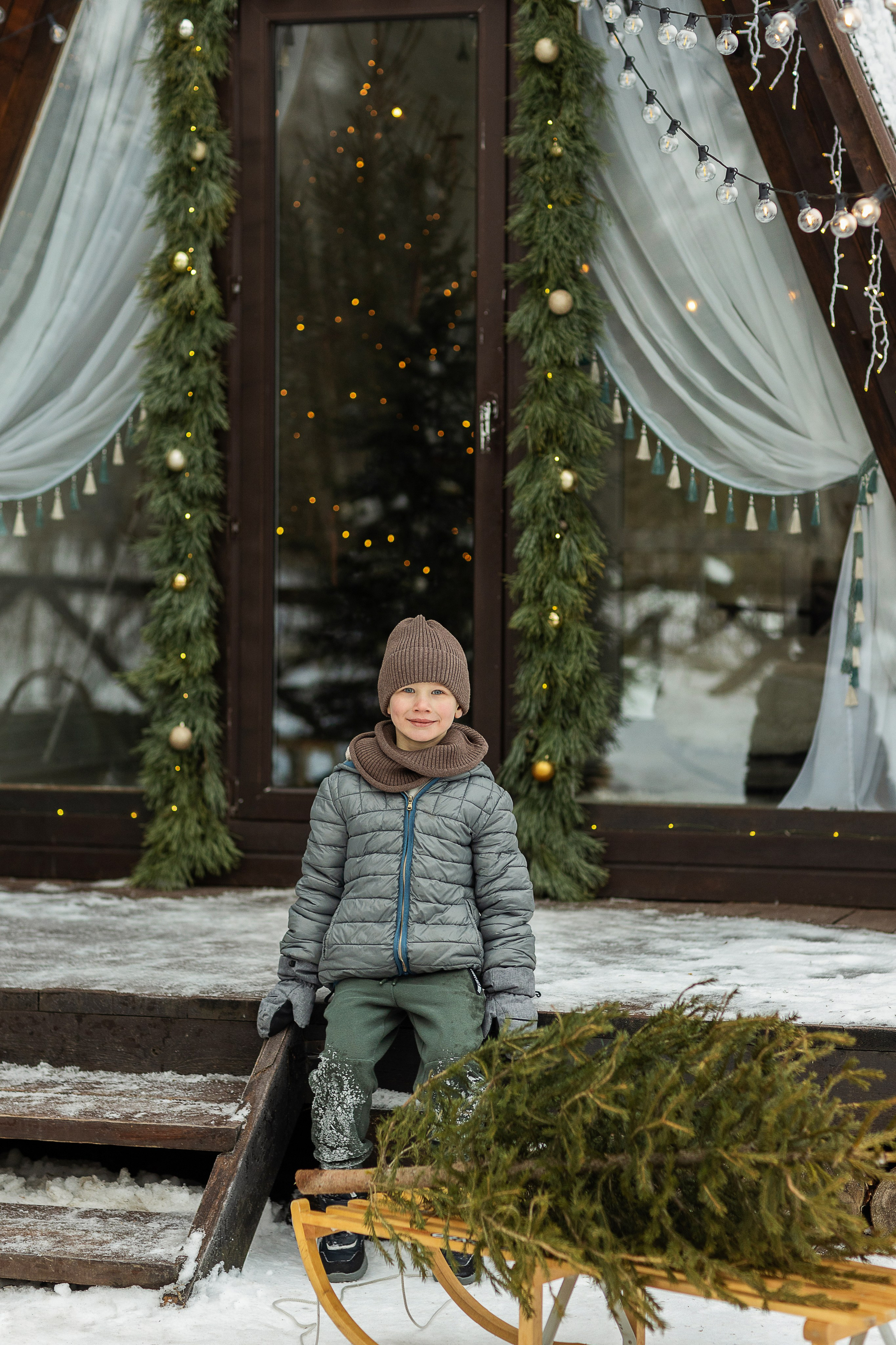 Зима в Кантри Хаус (загородная локация). Семейный и детский фотограф в Москве Олеся Маркина