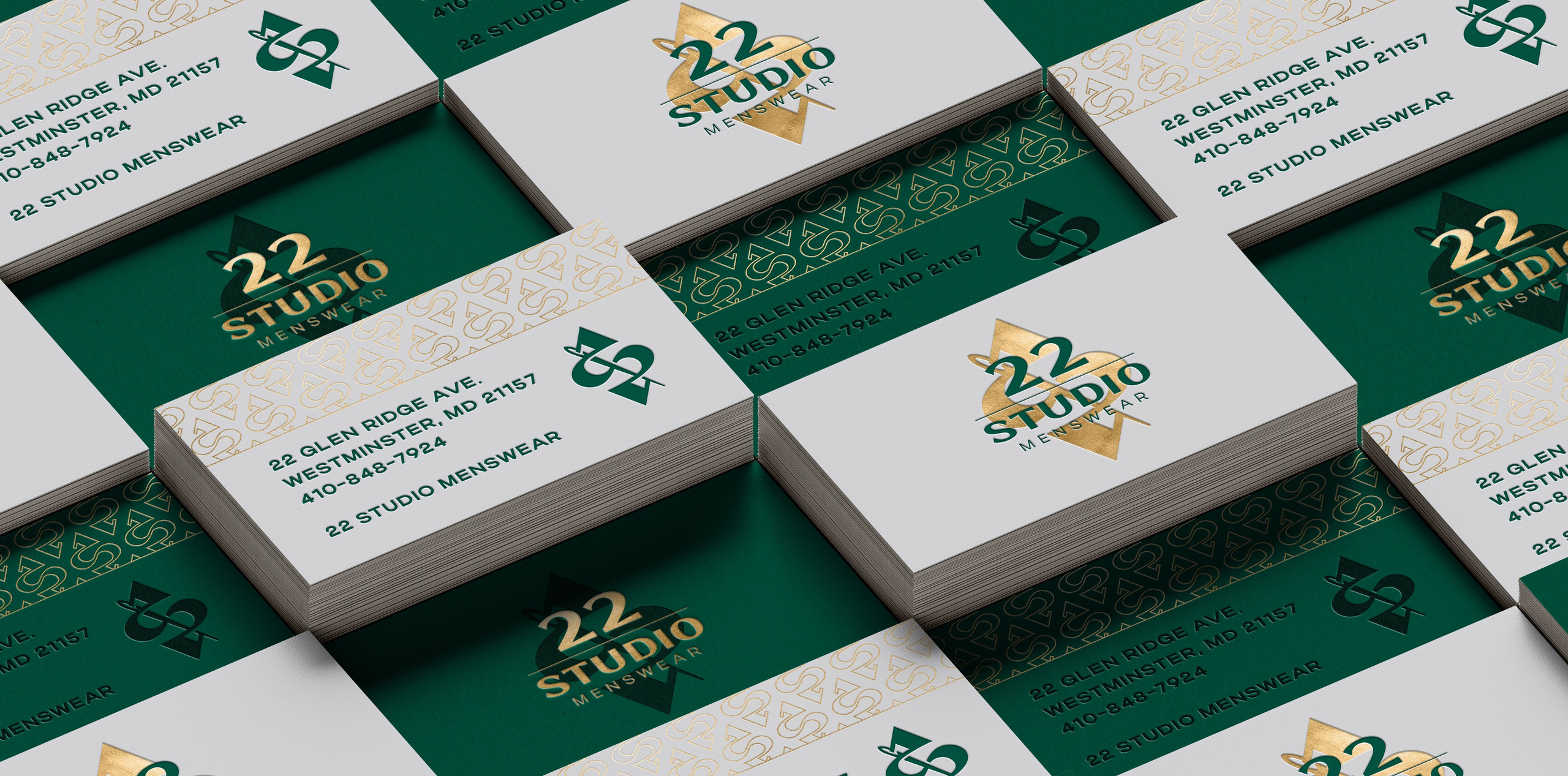 Дизайн логотипа и фирменного стиля для ателье 22 Studio. Графический дизайнер Роман Грек