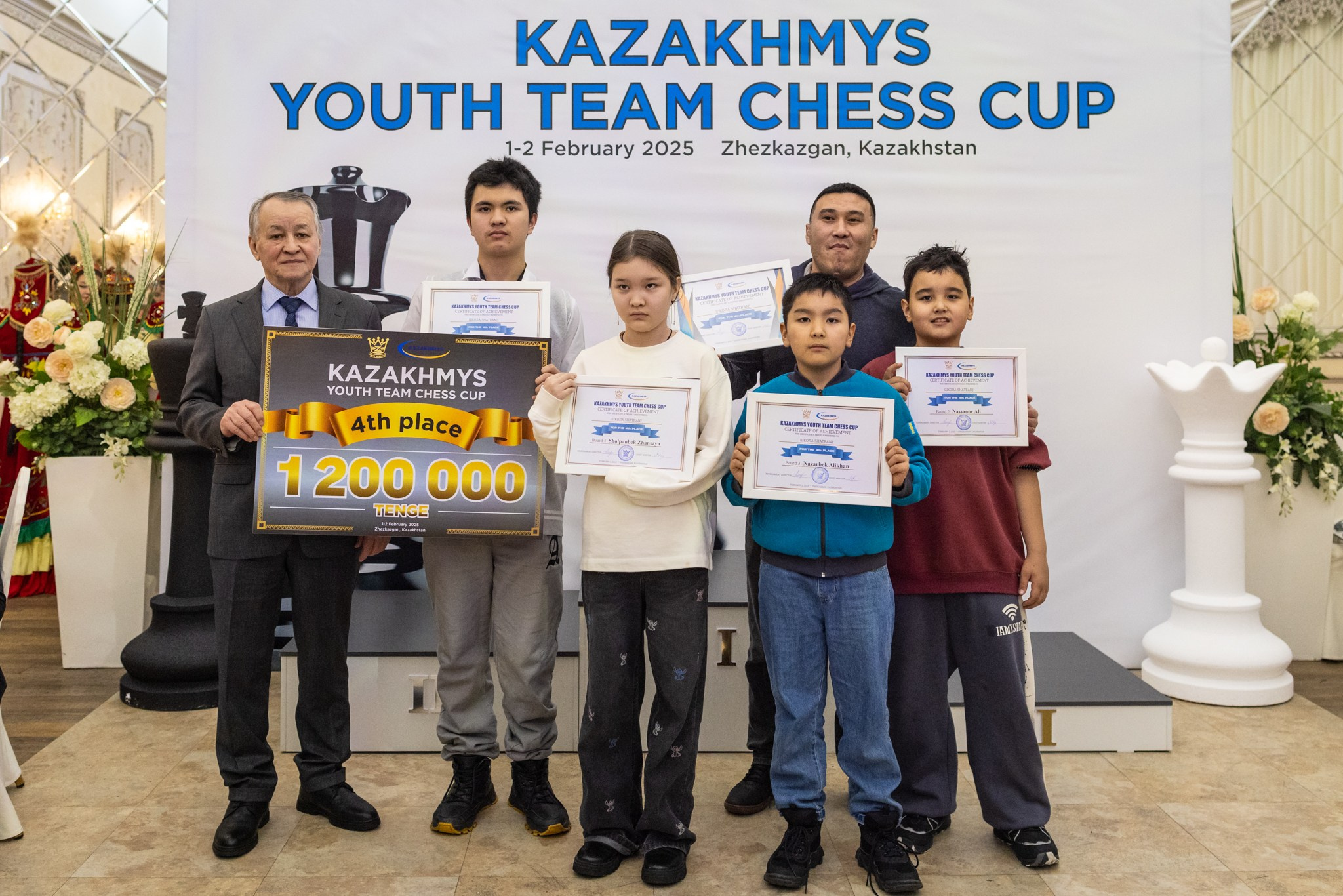 2025.02.01 KAZAKHMYS Youth Team Chess CUP 2025 — Closing Ceremony. Фотограф Анна Штурман (репортажная съёмка любых событий и мероприятий) Anna Shtourman photographer