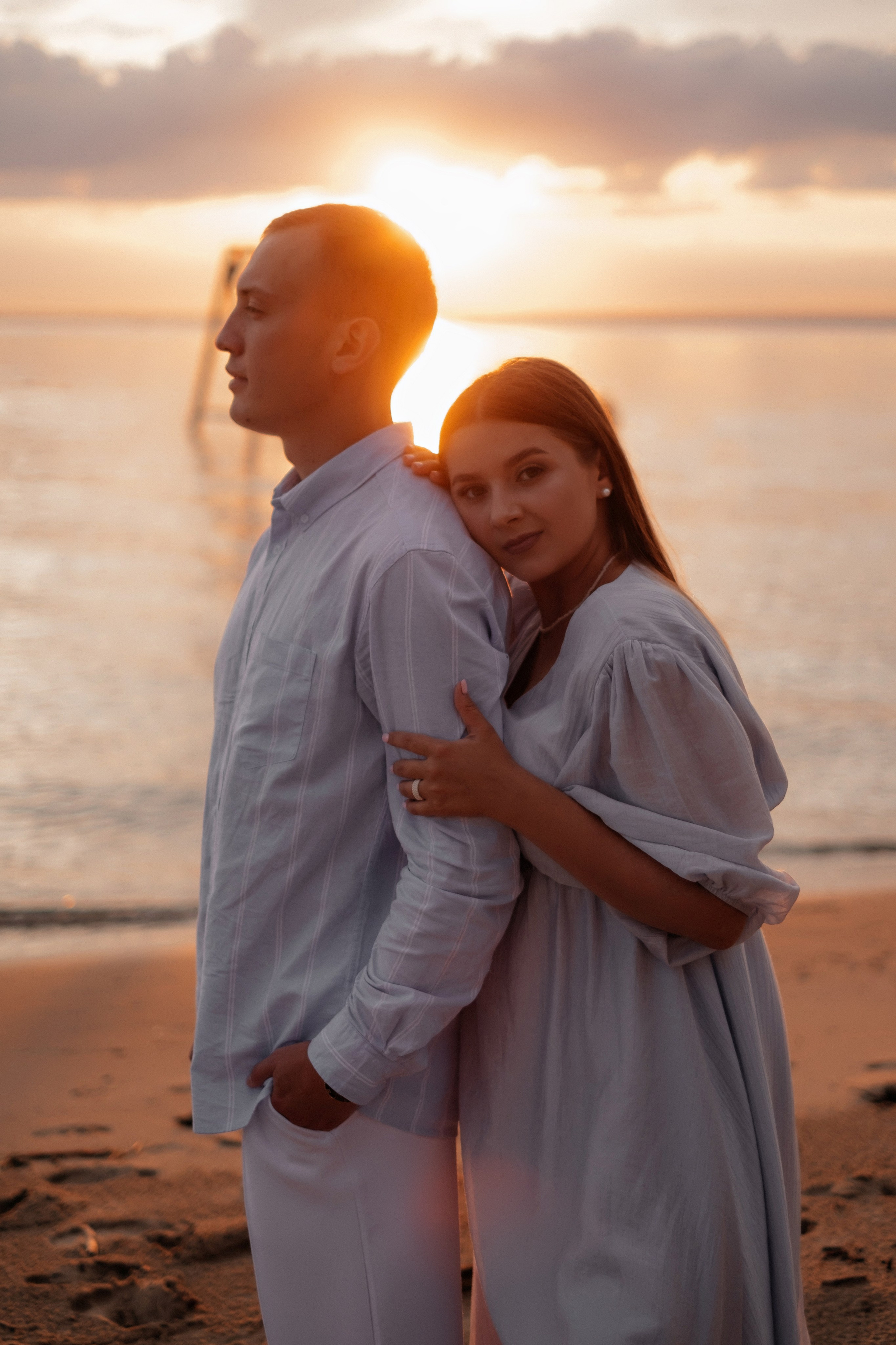 Алина, Ярослав и Тая на берегу. Фотограф в Новосибирске Диана Ильиных