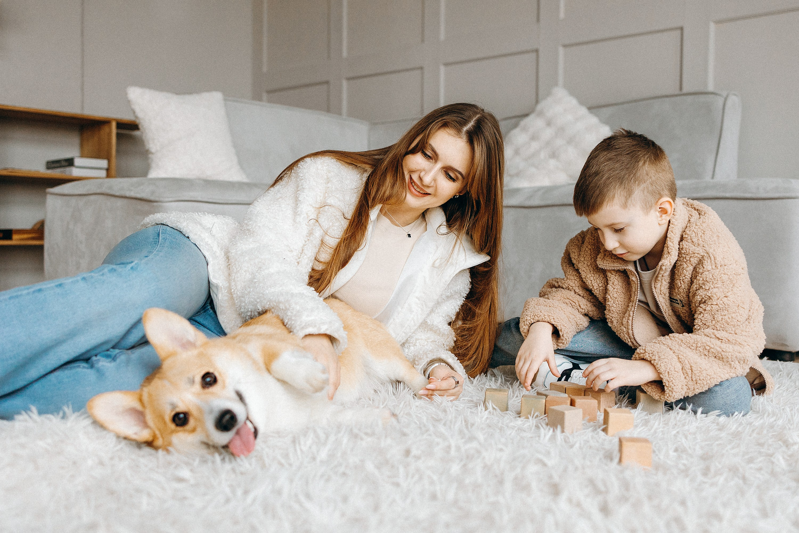 Семья с корги. Фотограф. Фотограф-анималист. Москва