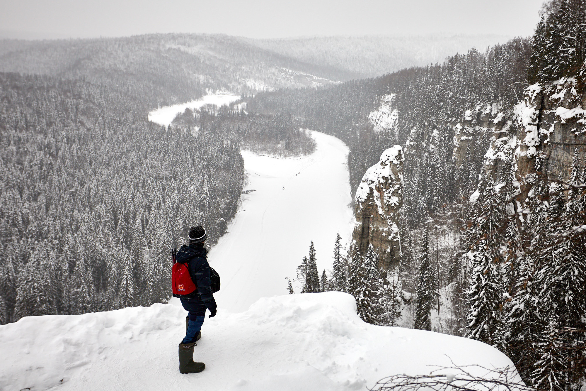 Усьвинские Столбы, Чертов Палец зимой