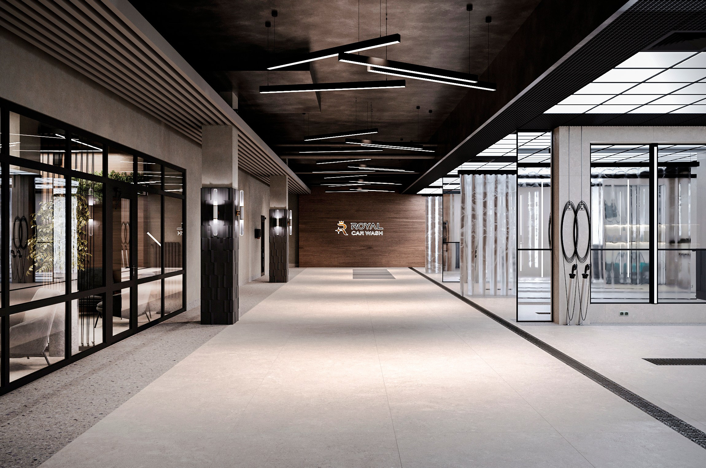 Royal Carwash — Автомоечно-детейлинговый комплекс, г. Астана. Дизайн интерьера и экстерьера в Санкт-Петербурге Яна Емельянова