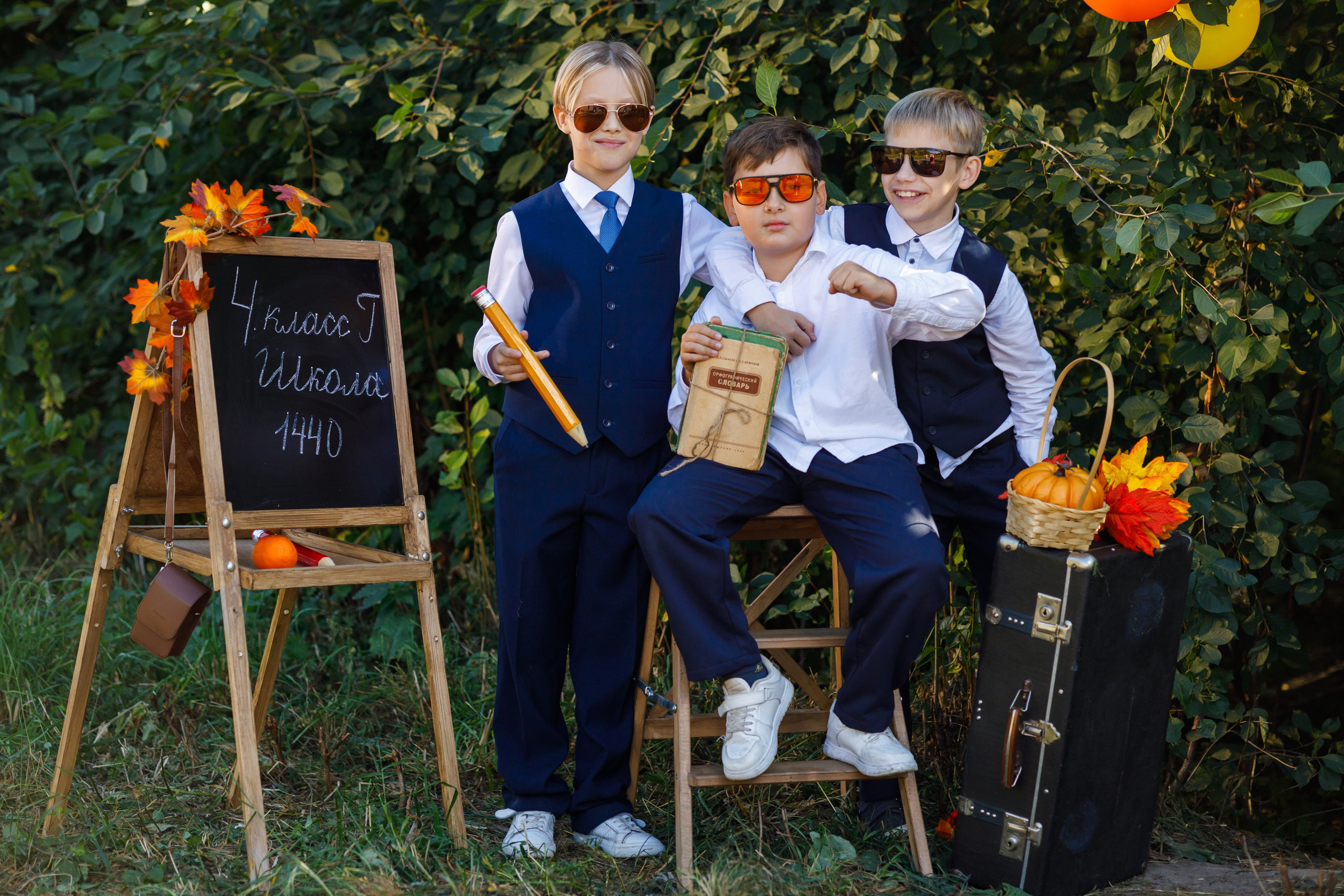 Школьная осенняя фотосессия. Профессиональная фото и видеосъемка. Москва