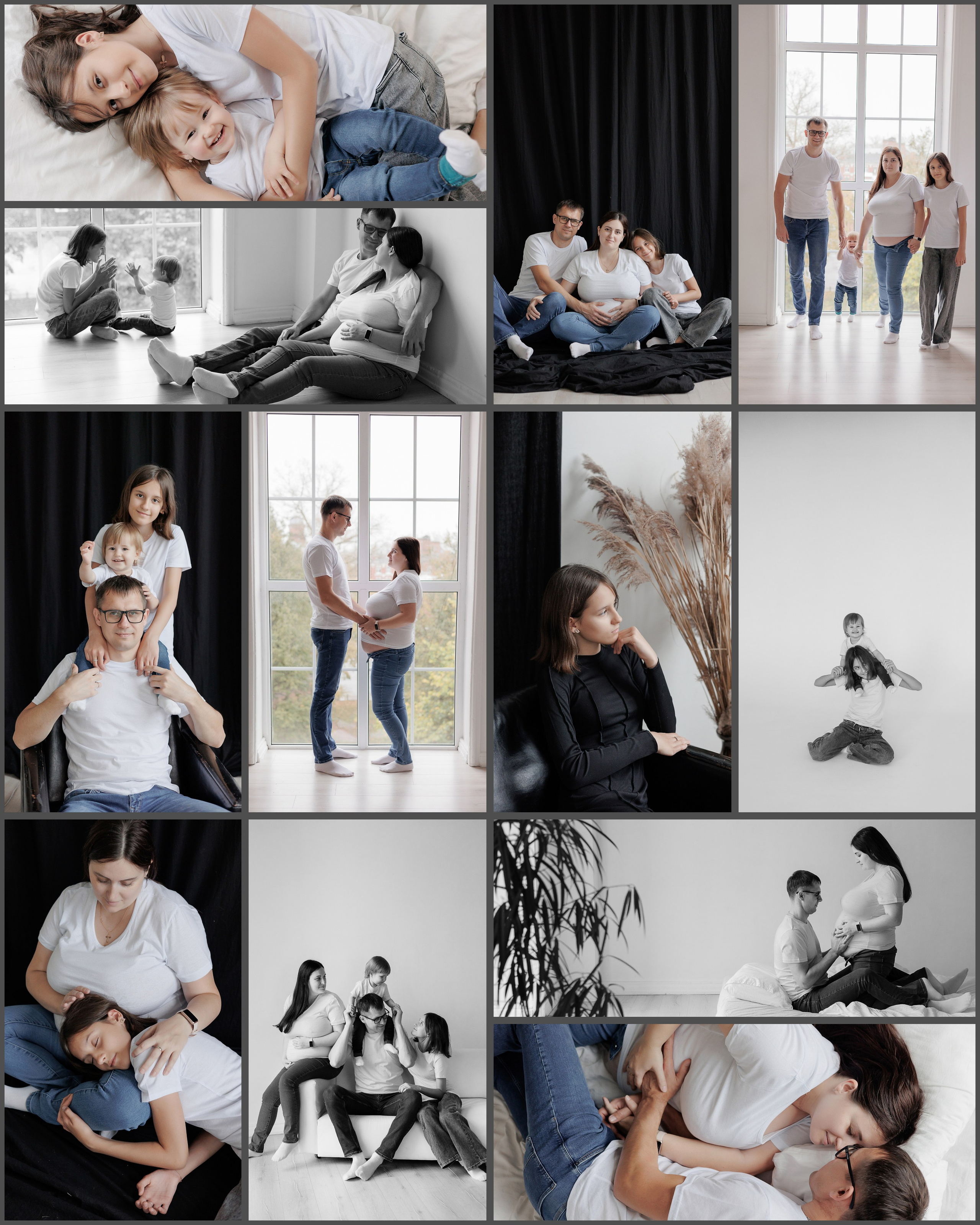 Семейная фотосессия в фотостудии и на природе в Твери. Свадебный и семейный фотограф в Твери и Тверской области