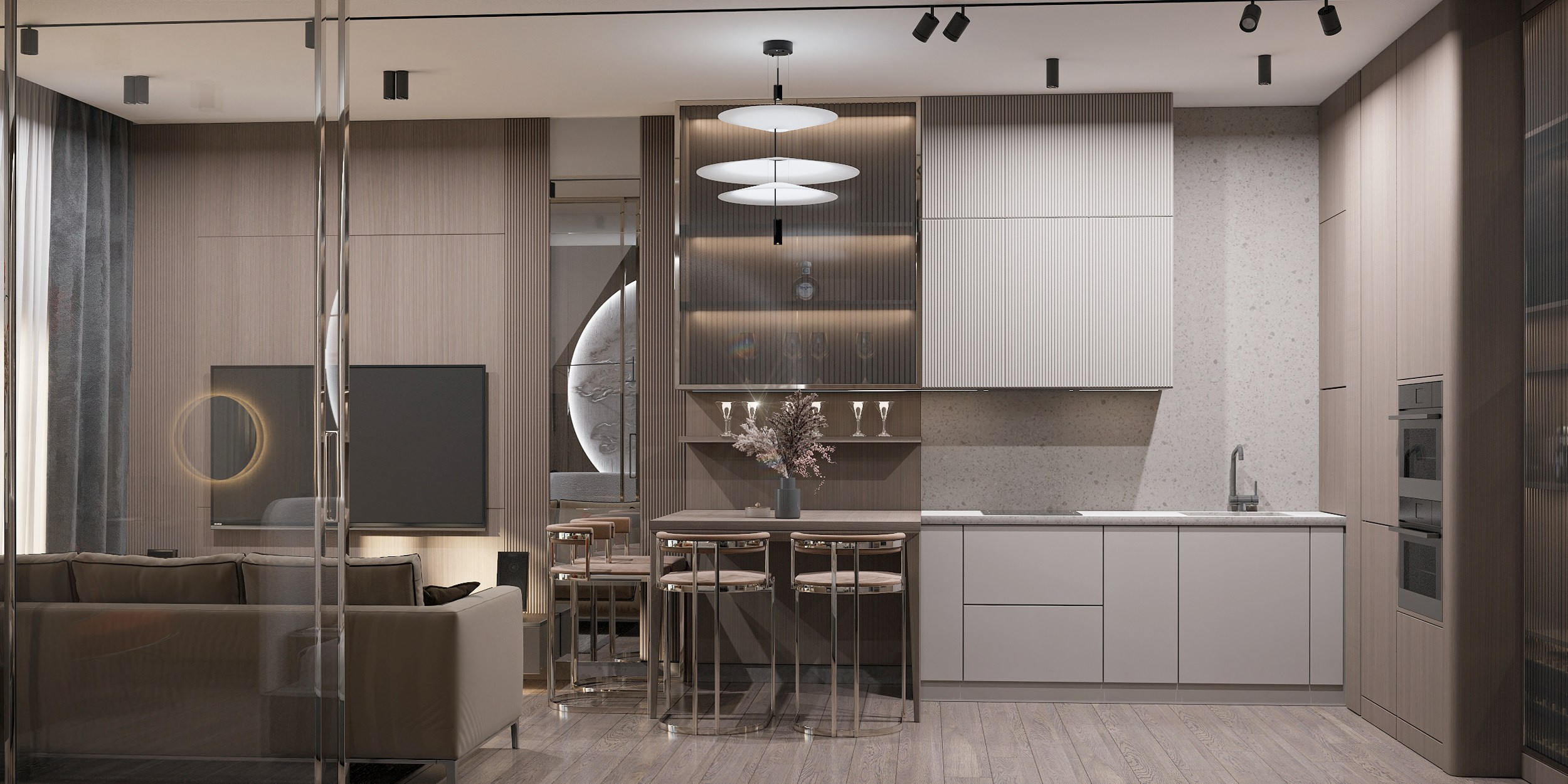 Дизайн интерьера в апартаментах в комплексе Boulevard Residence (г. Батуми)