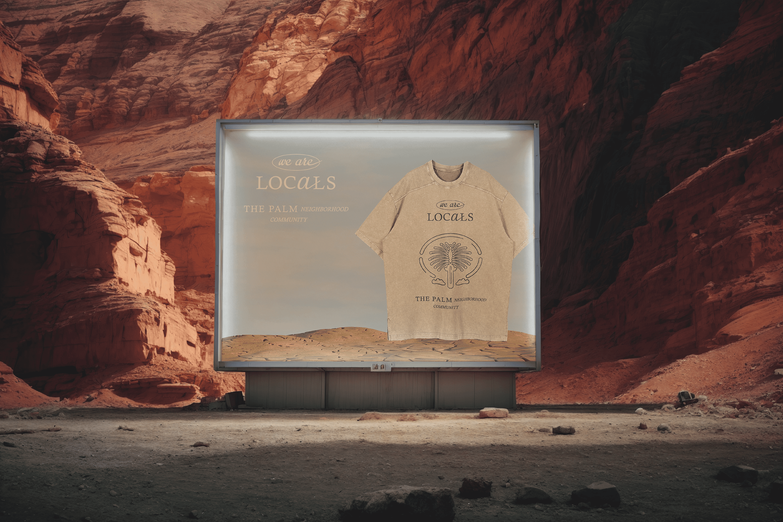 Обложка проекта. Концепция бренда подразумевает приобщение местных жителей к месту/району в котором они проживают, в рамках стильных футболок с иллюстрациями, отображающие ключевую архитектуру, знаменательные места и развлечения. На данном момент уже разработано 13 иллюстраций для районов и городов ОАЭ.