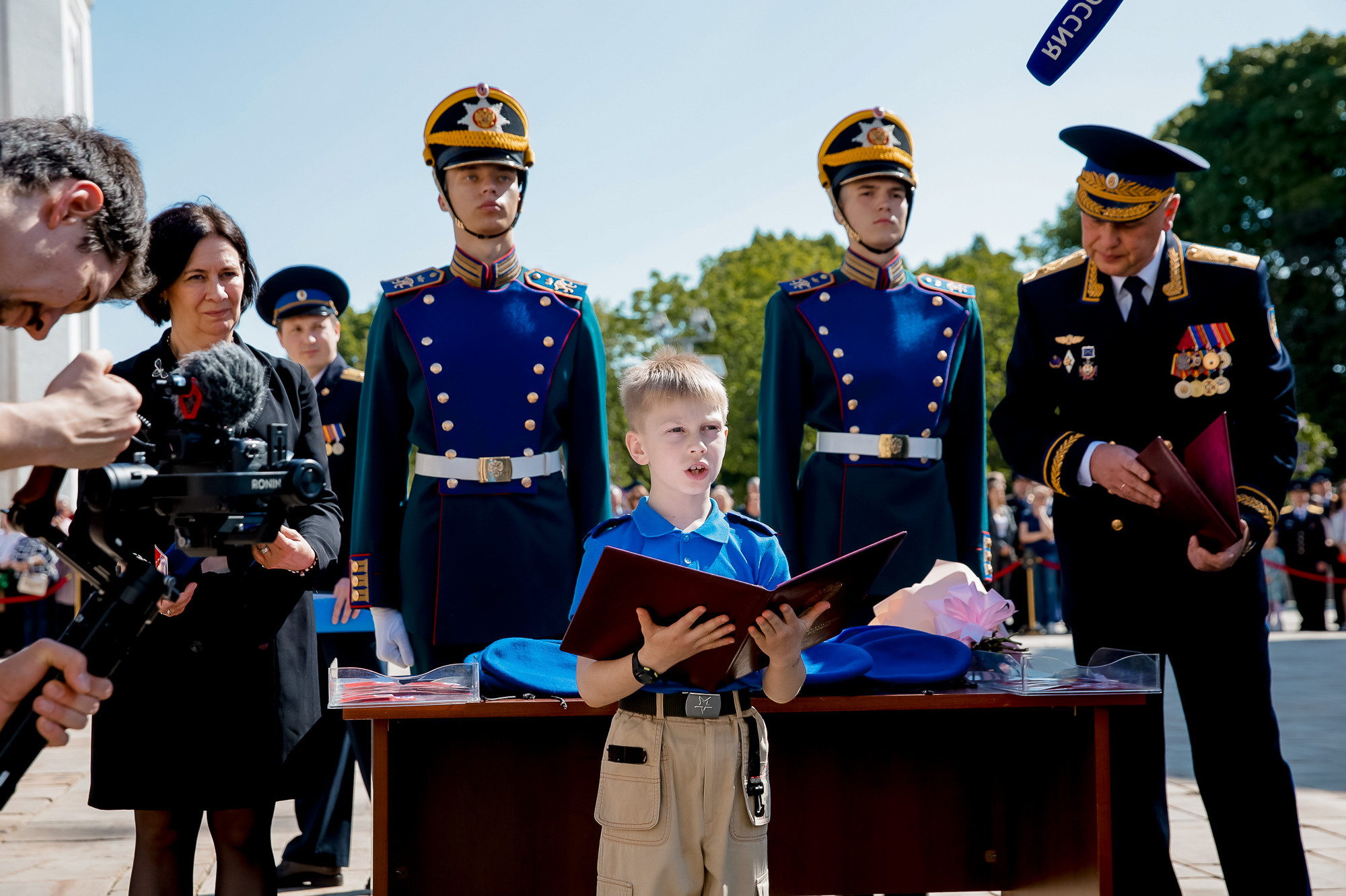 Присяга юнармейцев на Соборной площади Кремля. Фотограф в Москве Ольга Колесникова