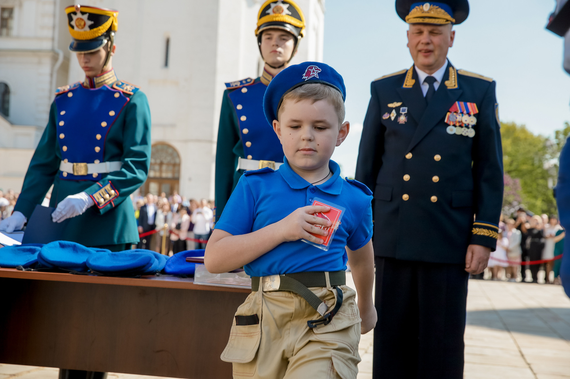 Присяга юнармейцев на Соборной площади Кремля. Фотограф в Москве Ольга Колесникова