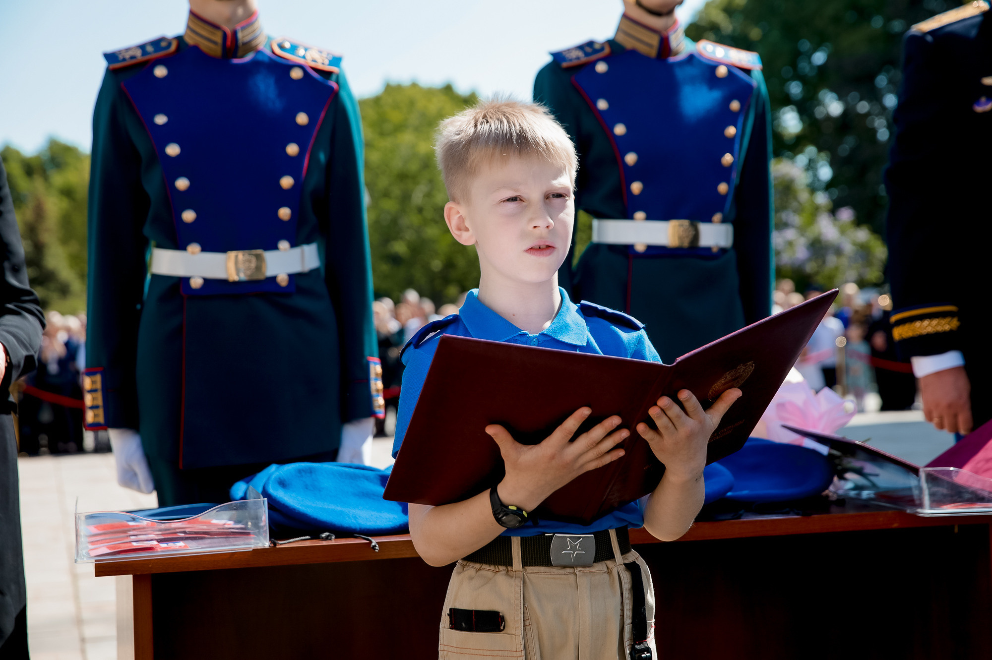Присяга юнармейцев на Соборной площади Кремля. Фотограф в Москве Ольга Колесникова