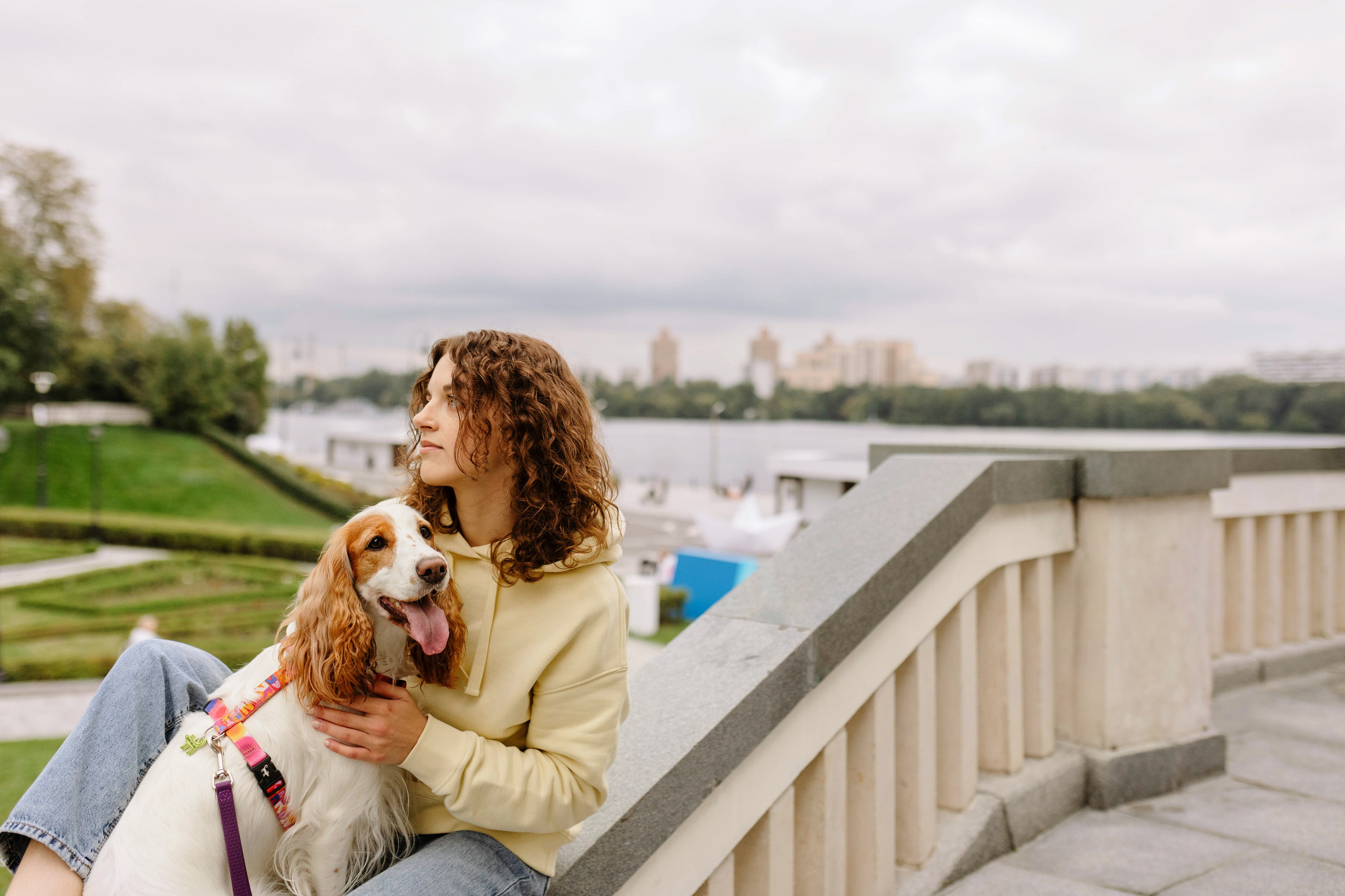 Москва / Мария и спаниель Вега. Фотограф Кузина Вера