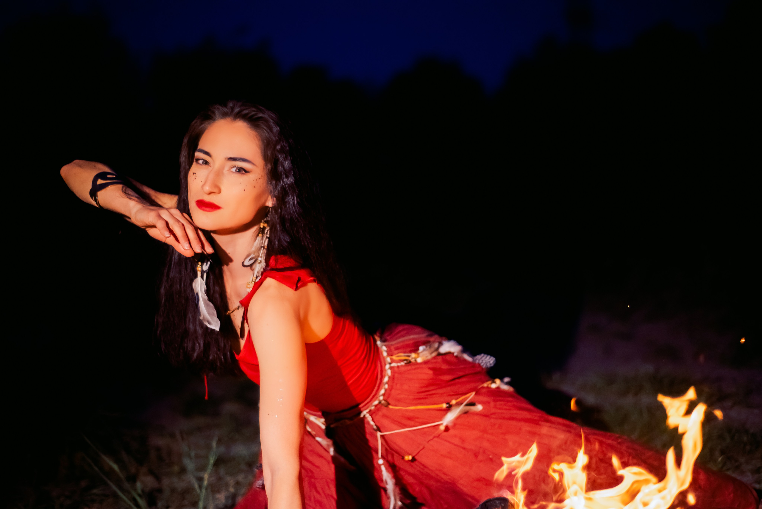 У костра. Семейный и женский фотограф Лоо Краснодар Сочи Энем Татьяна Трибурт