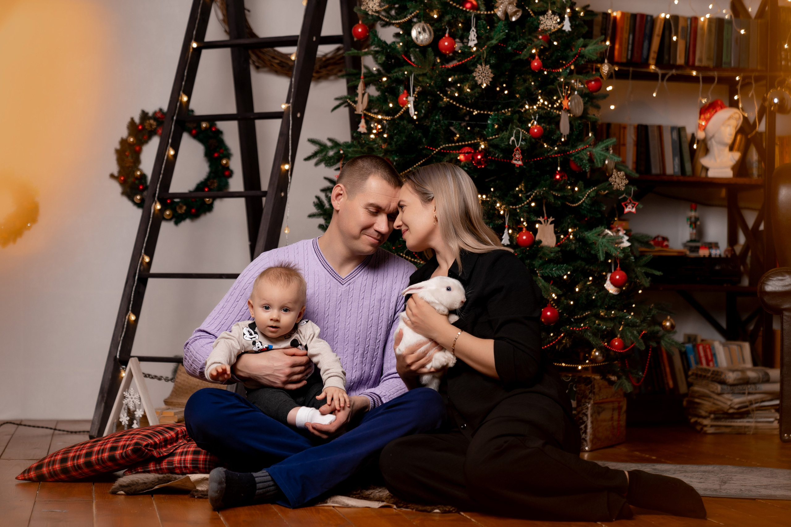 Новогодняя фотостудия. Семейный фотограф СПб Анастасия Василь. Фотосессия на годик
