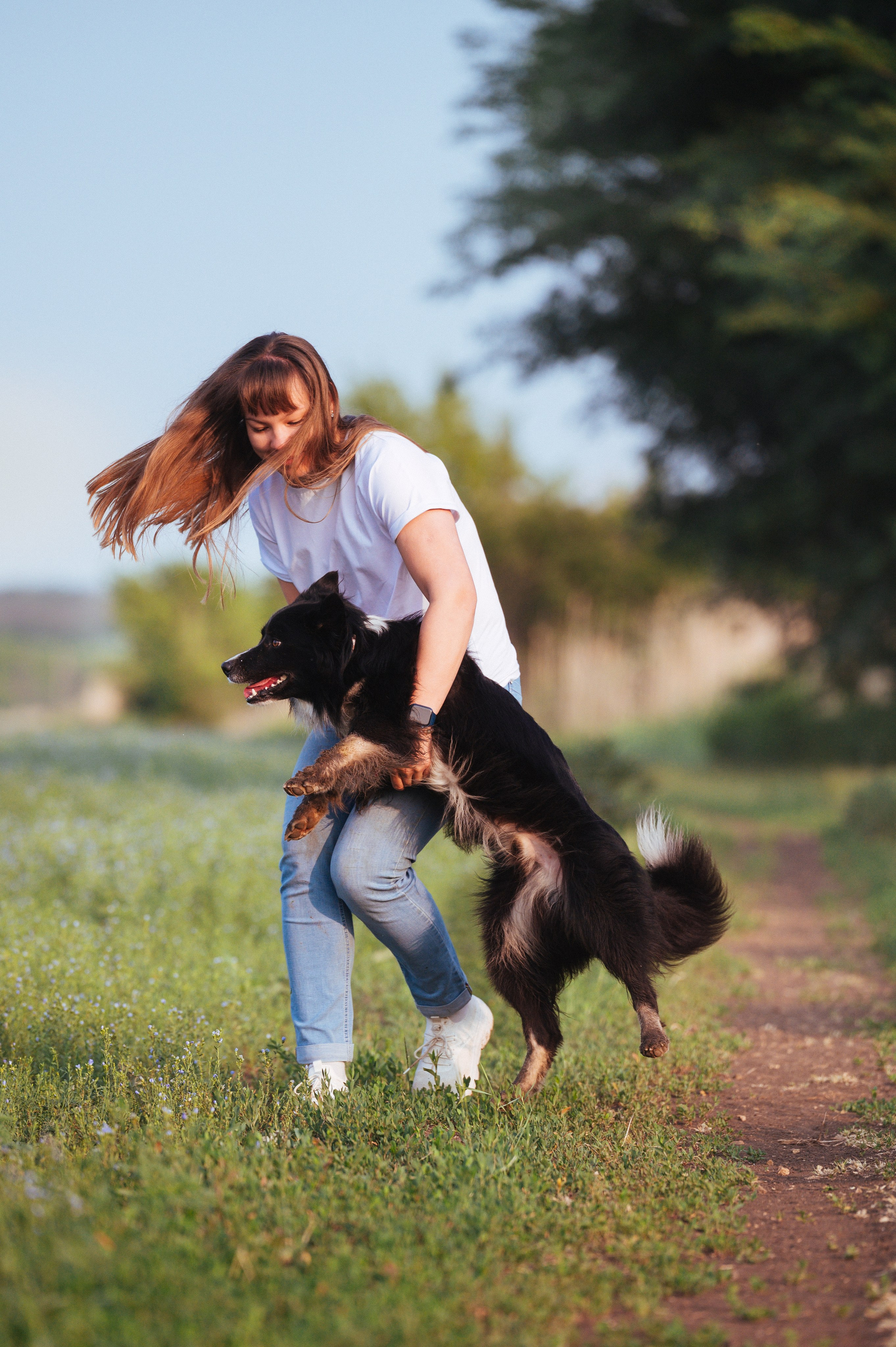 Прогулка на рассвете с бордер-колли. Фотограф в Ростове —на — Дону