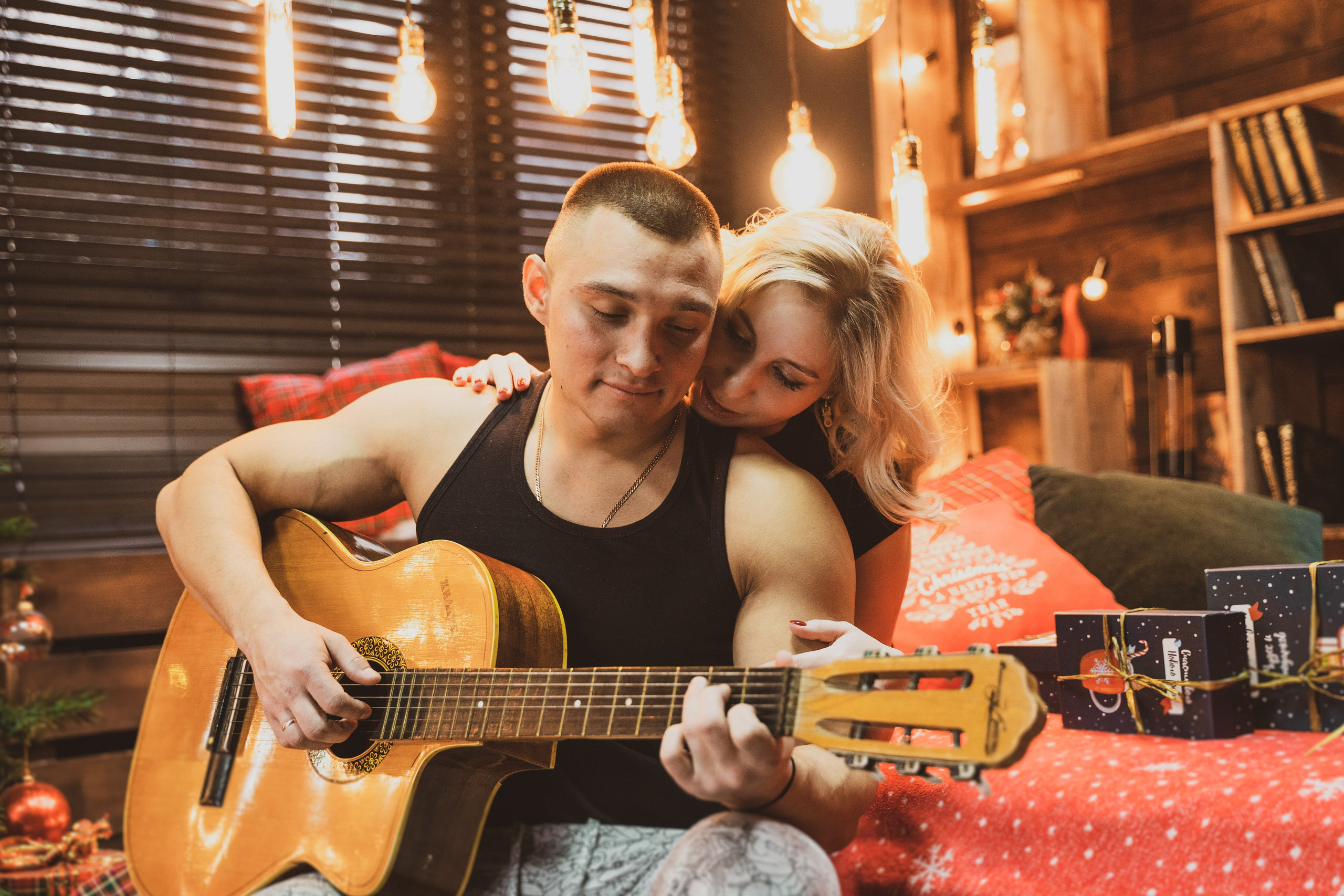 Новогодняя фотосессия беременности в студии. Анна и Кирилл. Свадебный и репортажный фотограф в Уфе| Осетрова Ольга