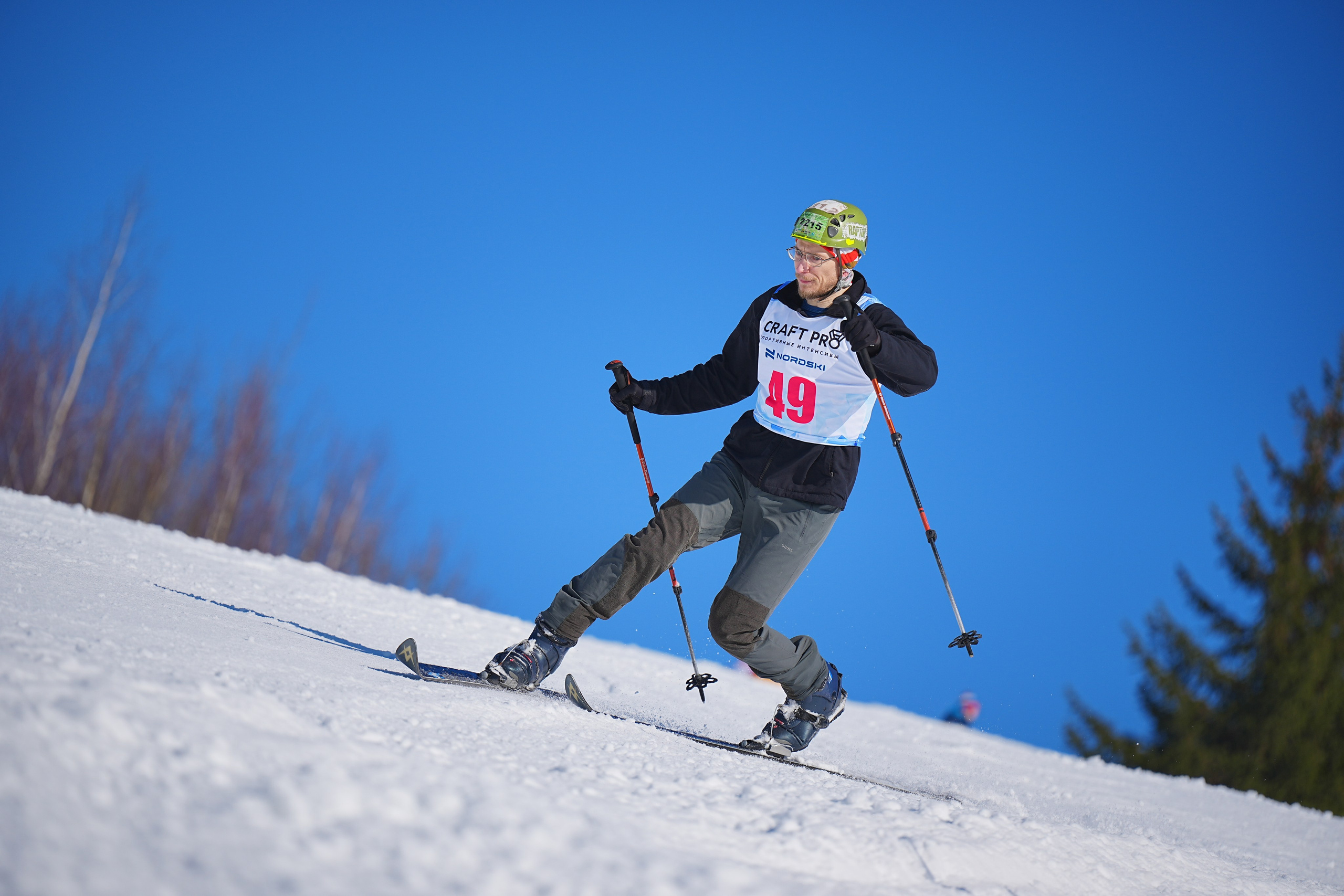 Шуколово. Открытое Первенство МФТИ по горным лыжам. GS, Telemark, 2024. Фотограф Студитский Евгений