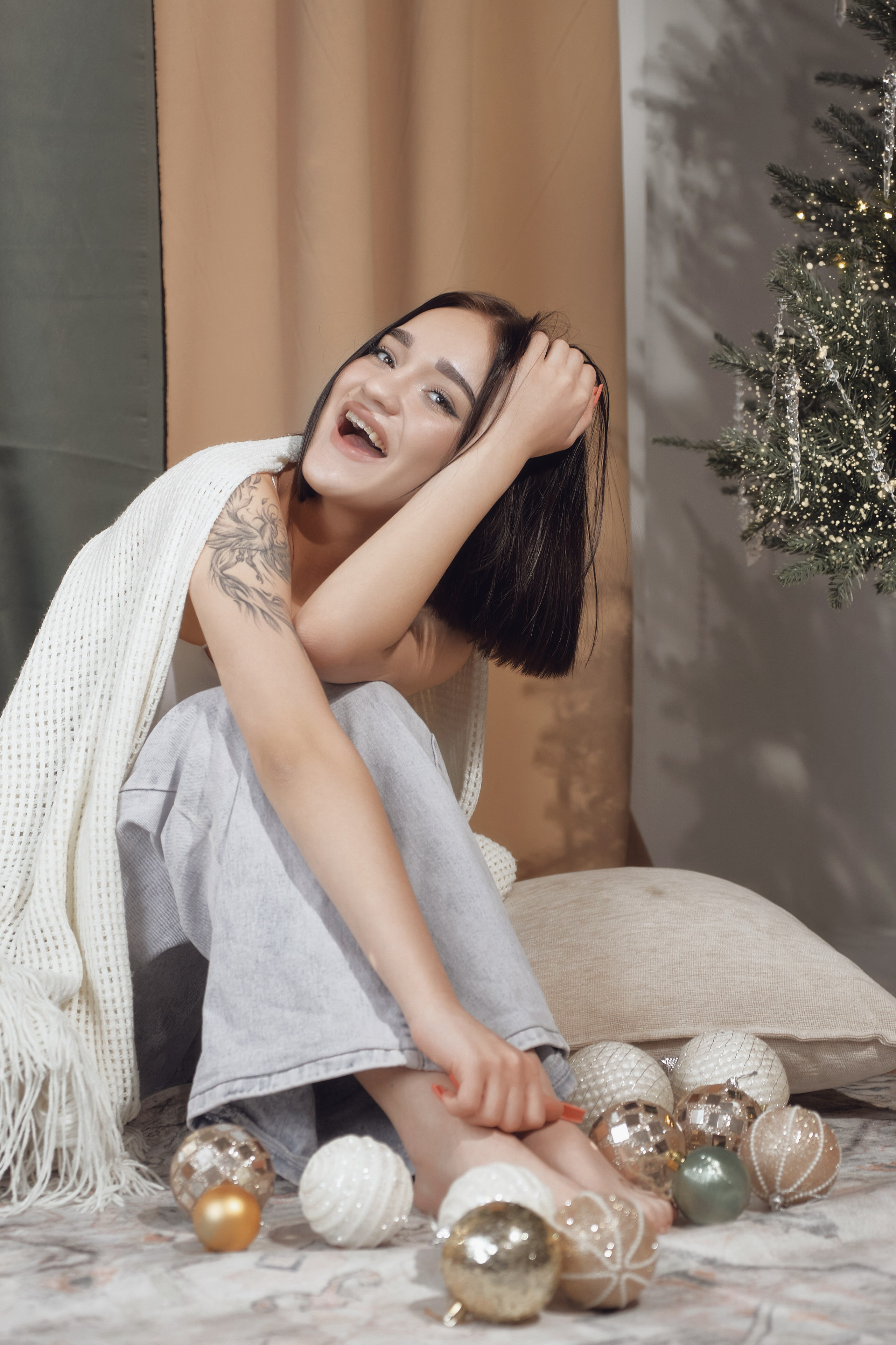 Стильная новогодняя фотосессия в Тюмени