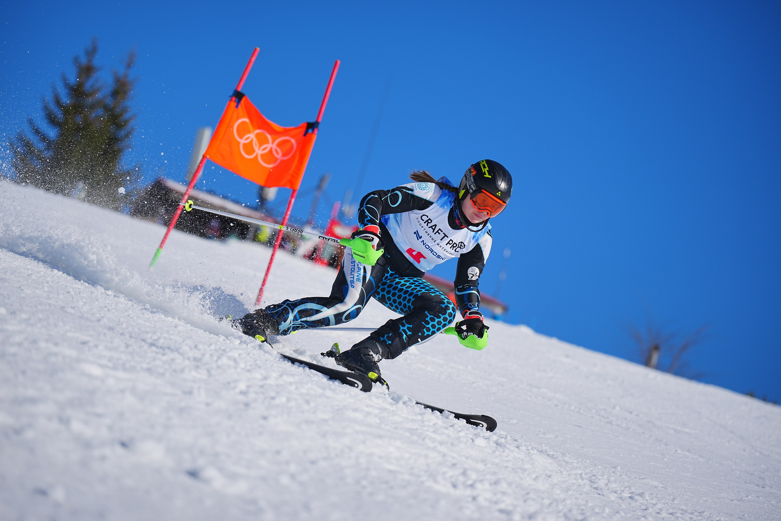 Шуколово. Открытое Первенство МФТИ по горным лыжам. GS, Telemark, 2024. Фотограф Студитский Евгений