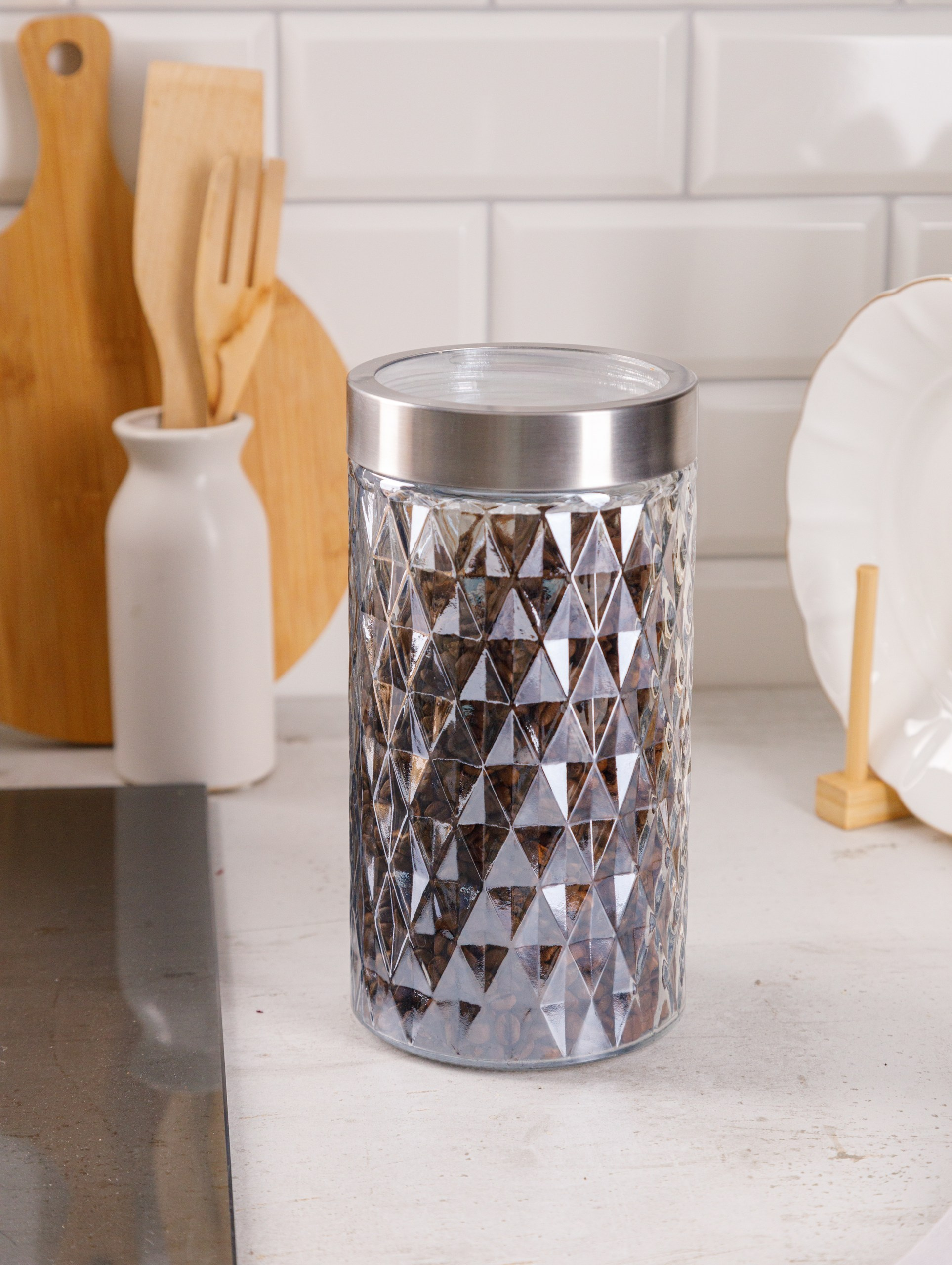 Стеклянные банки и стаканы. Студия коммерческой съемки ХВОЯ