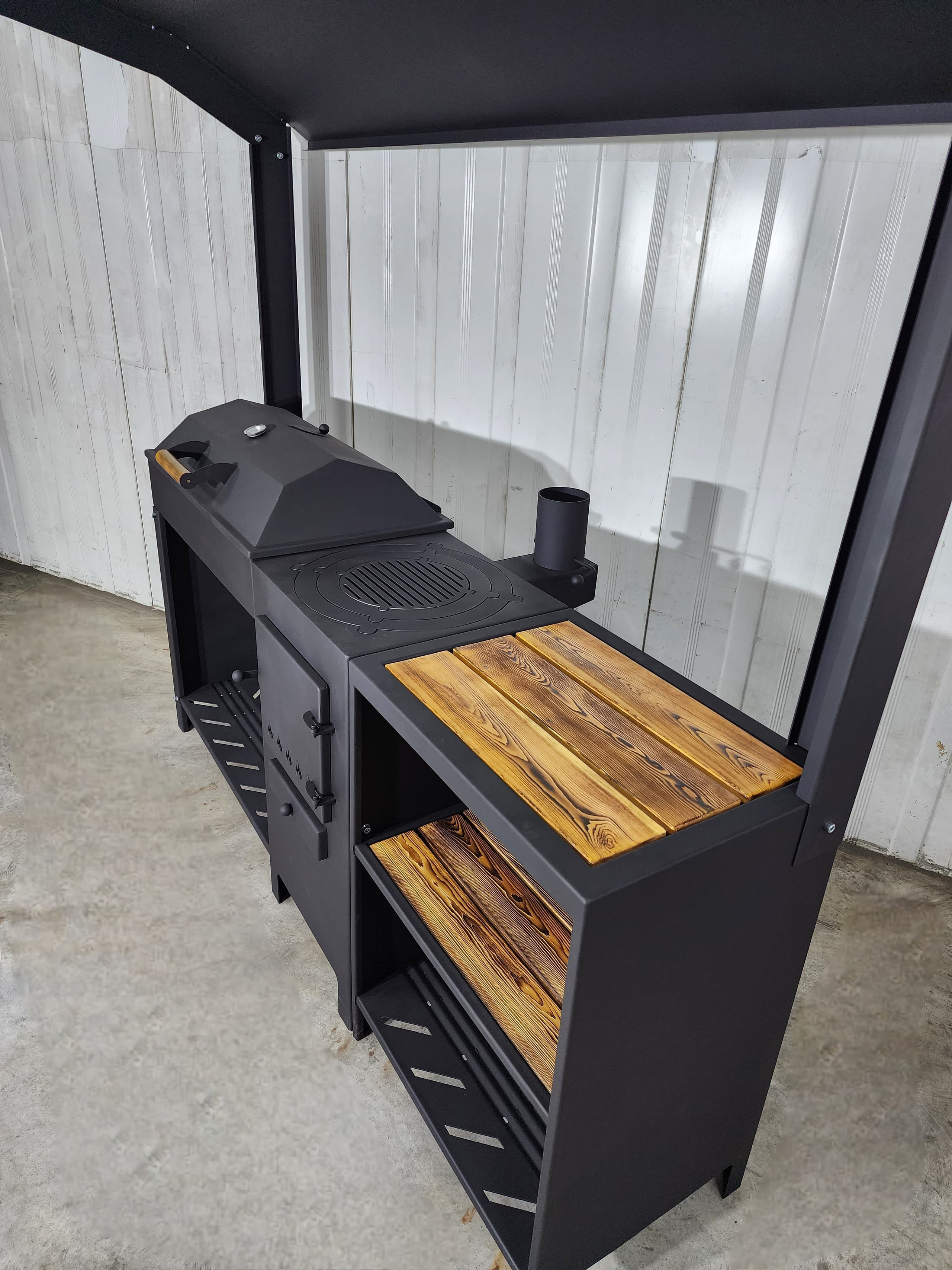 Джета с крышей. Купить / заказать мангал для дома в Краснодаре от производителя «Мангал Мастер»