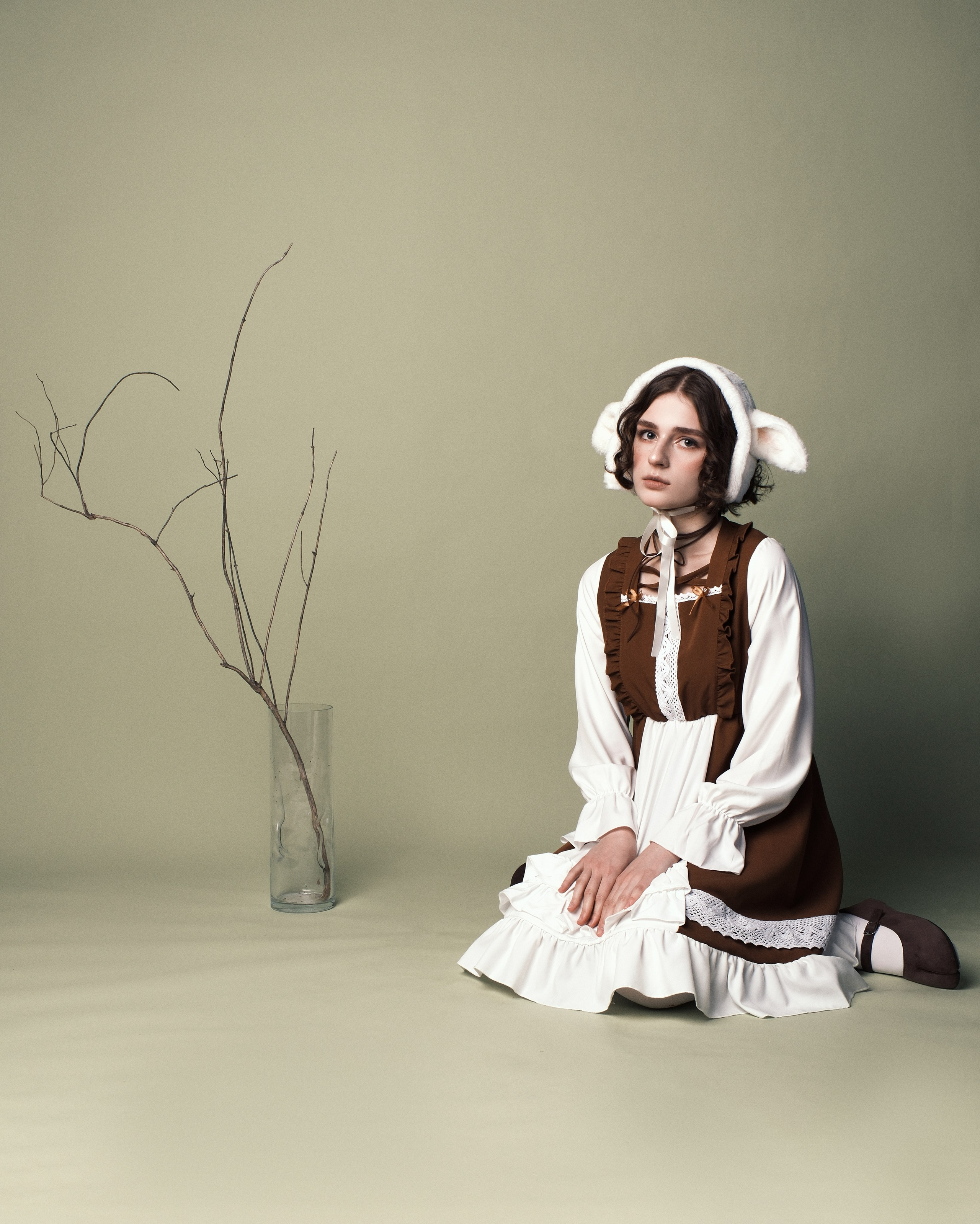 sheep girl photoshoot