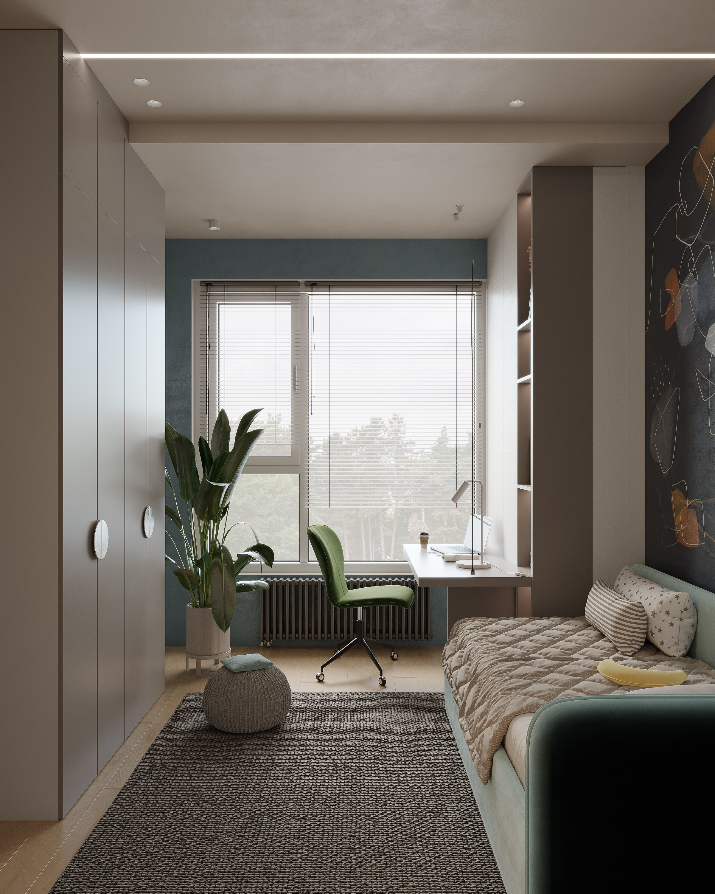 Квартира для LSD Bureau. 3D визуализация интерьера и архитектурной среды