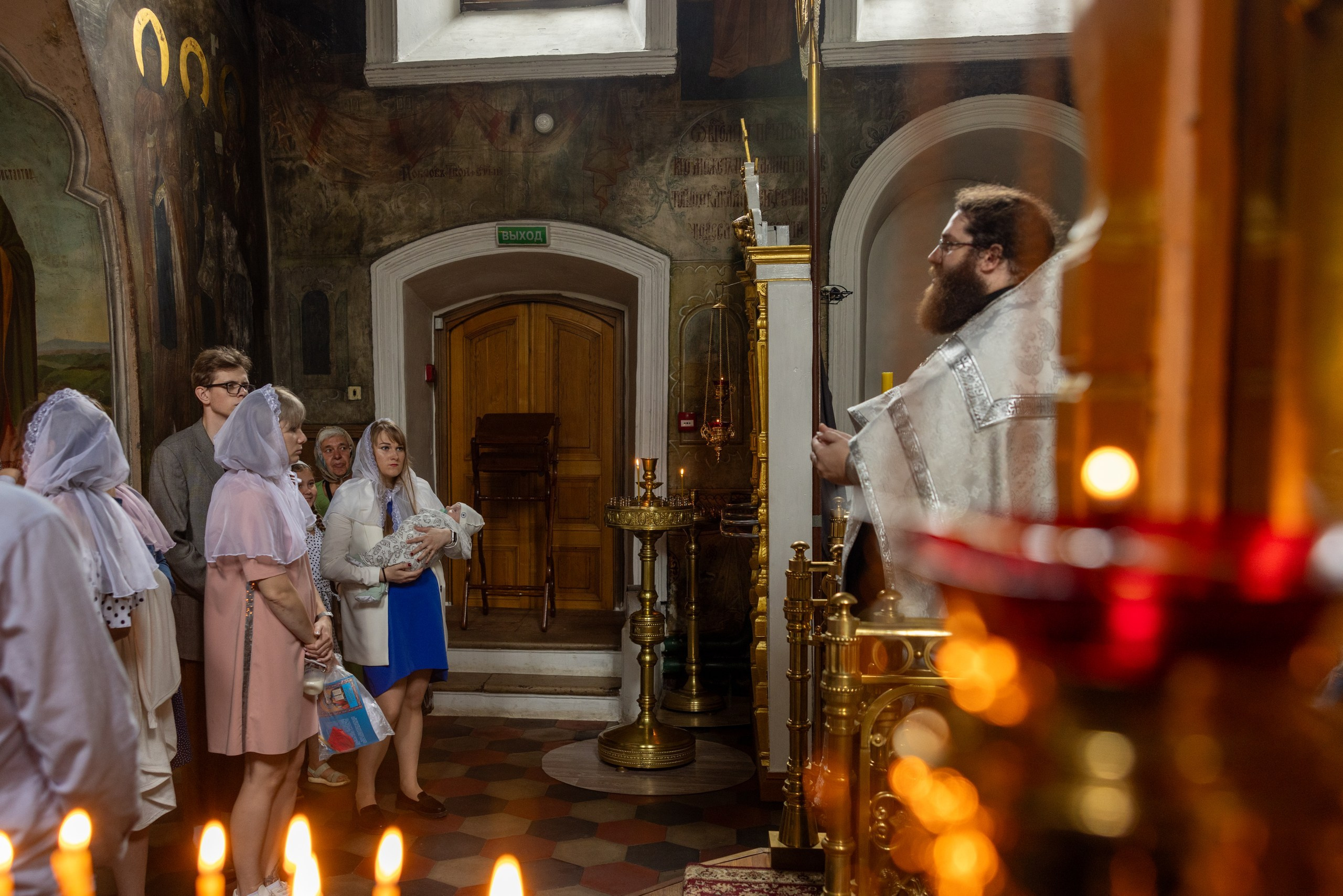 Образец репортажа крещения оригиналы, без искажений, без вспышки, светосильная оптика!. Фотограф в Туле Крупский АнДРей. Фотостудия «КАДР71» в Туле