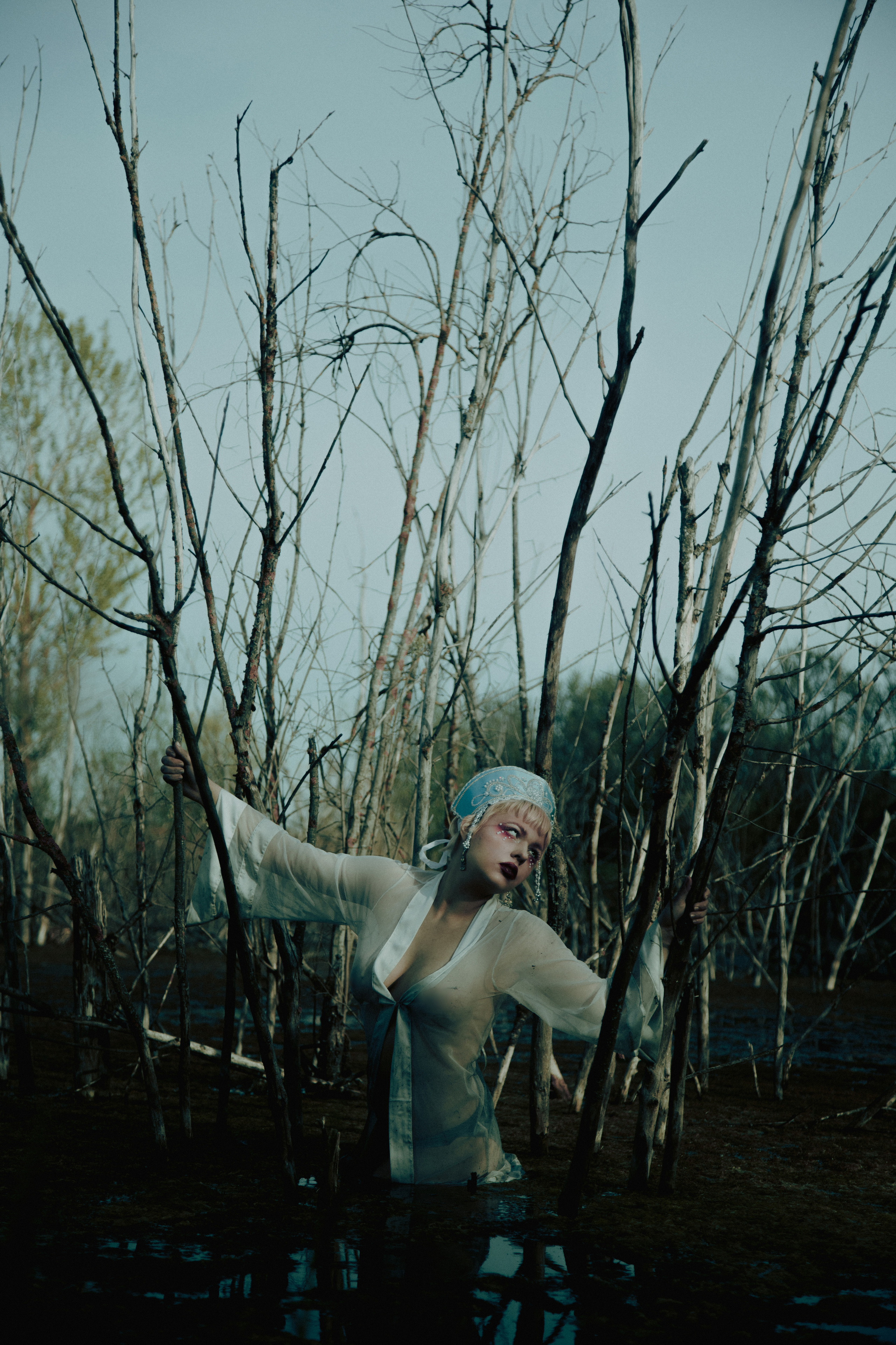 Кокошник в болоте. Креатор Ольга Яш