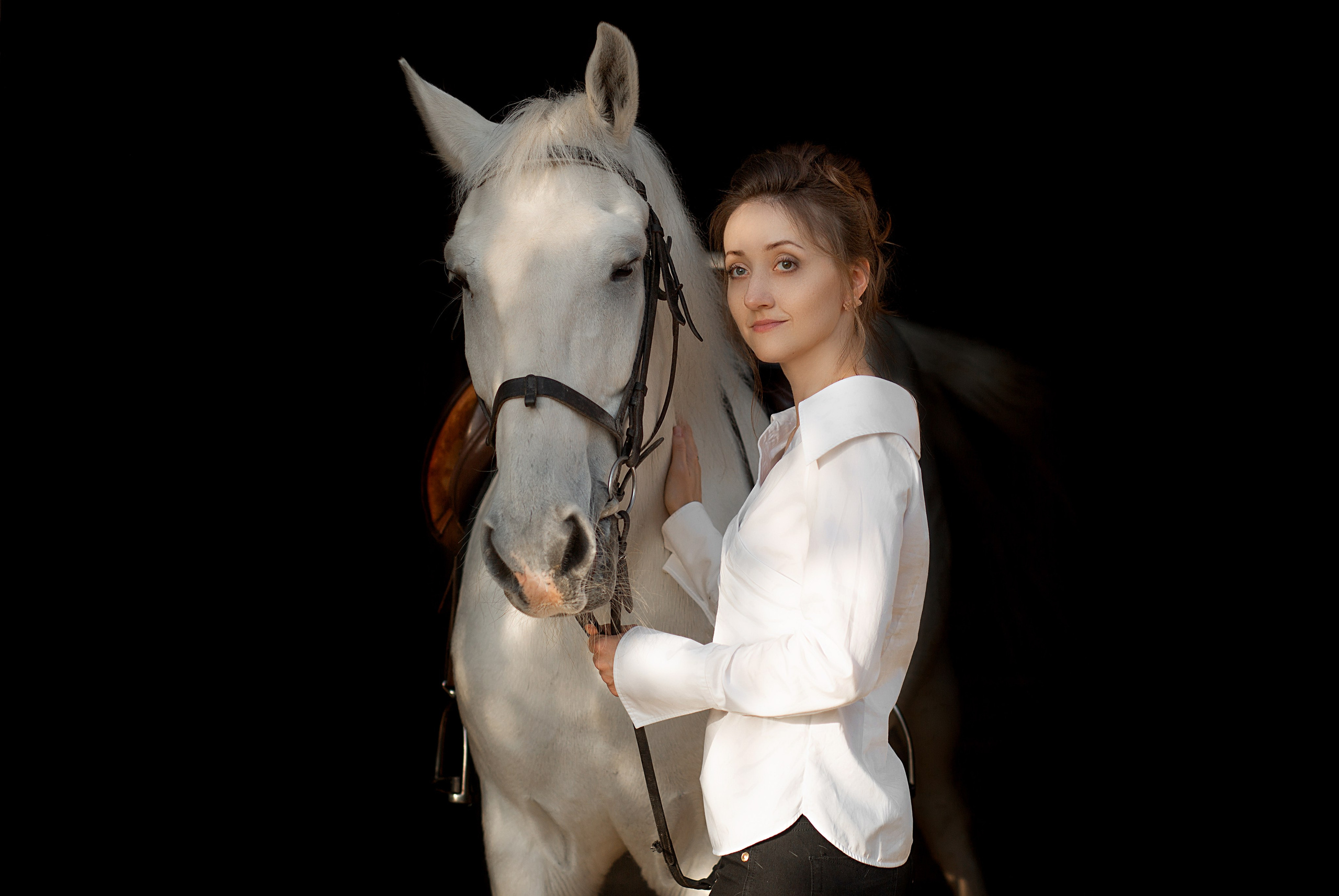 Ольга и Воробей. Фотосессия с лошадьми в Нижнем Новгороде