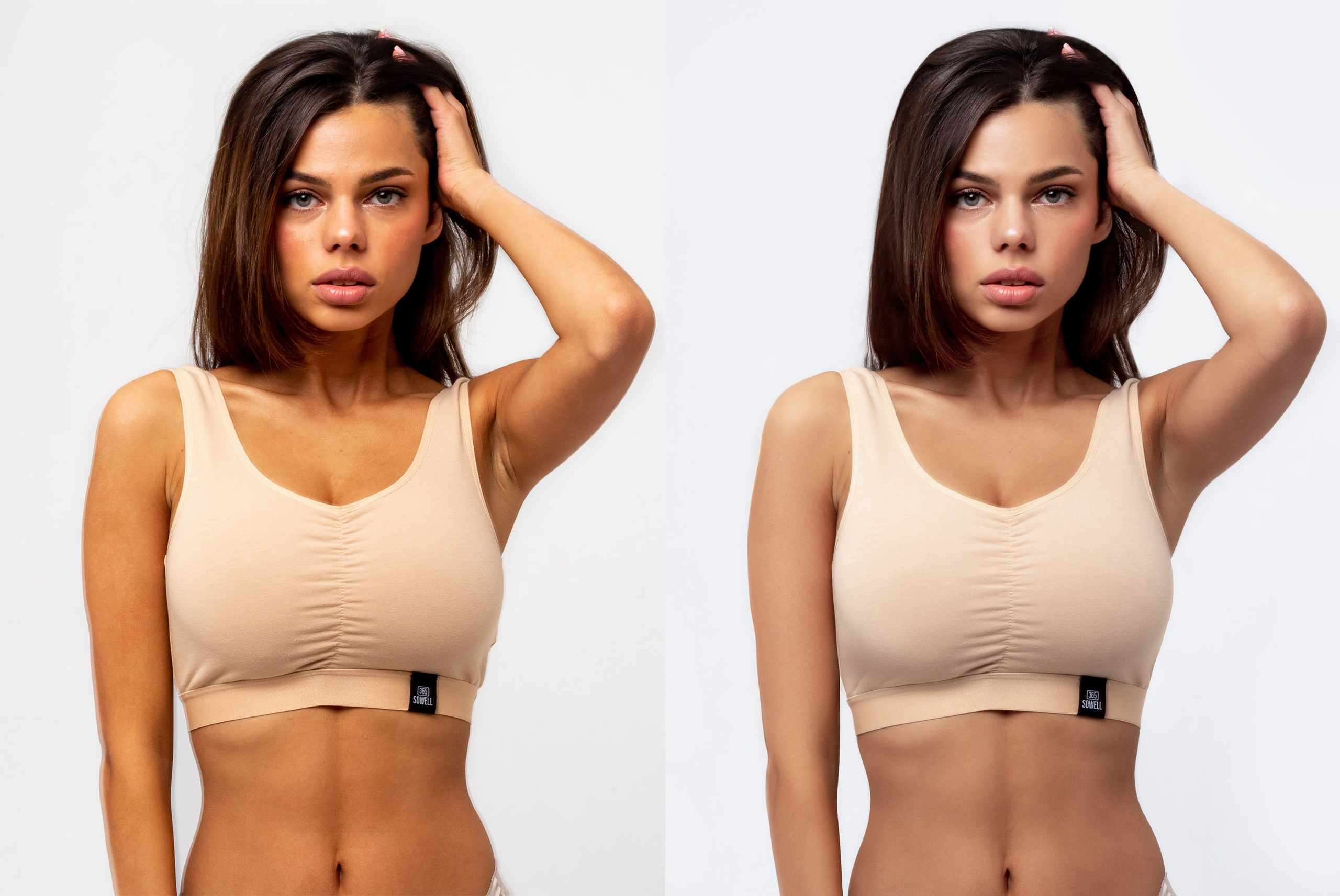 Деликатная обработка портретов для рекламы нижнего белья | Студия SVITHART