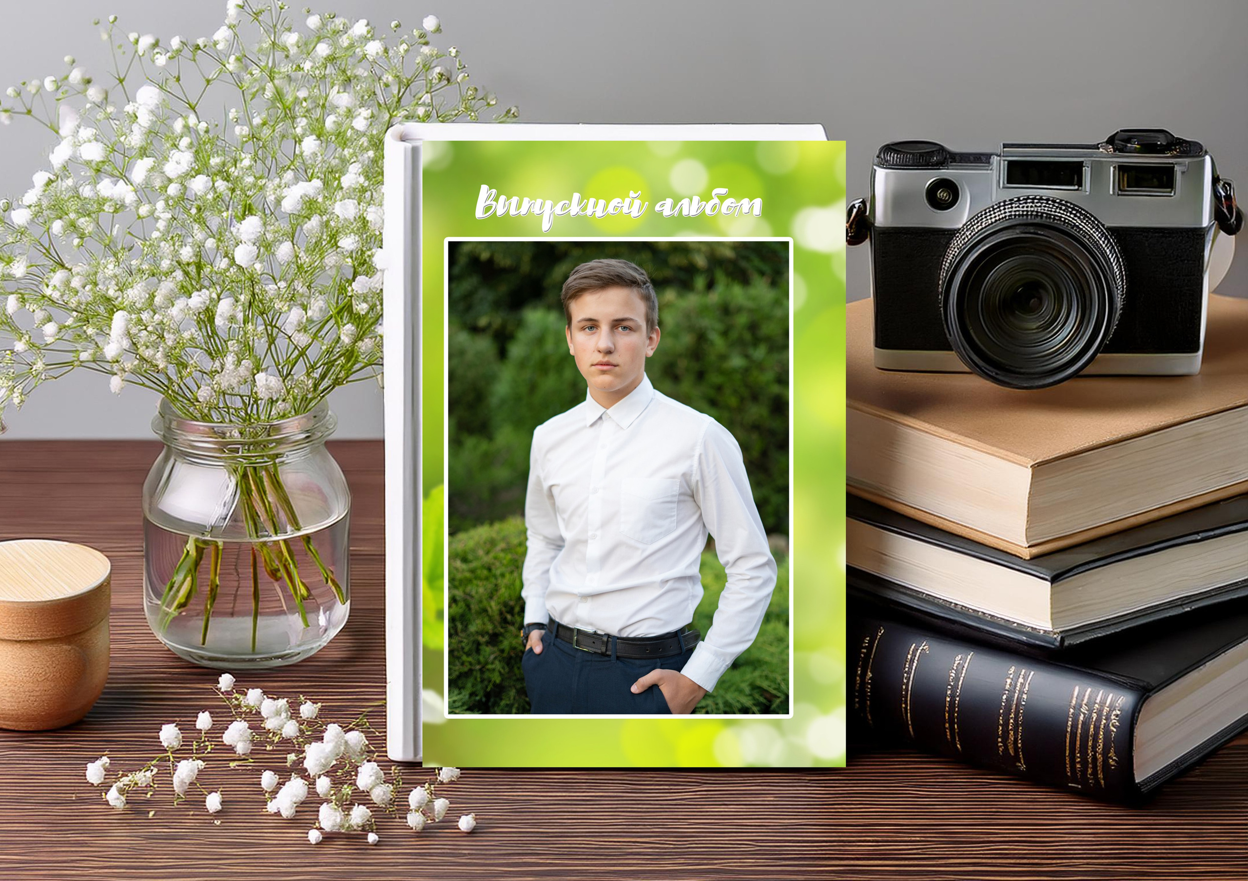 Фотокнига 15 разворотов (30 страниц). Выпускные альбомы Edi ART