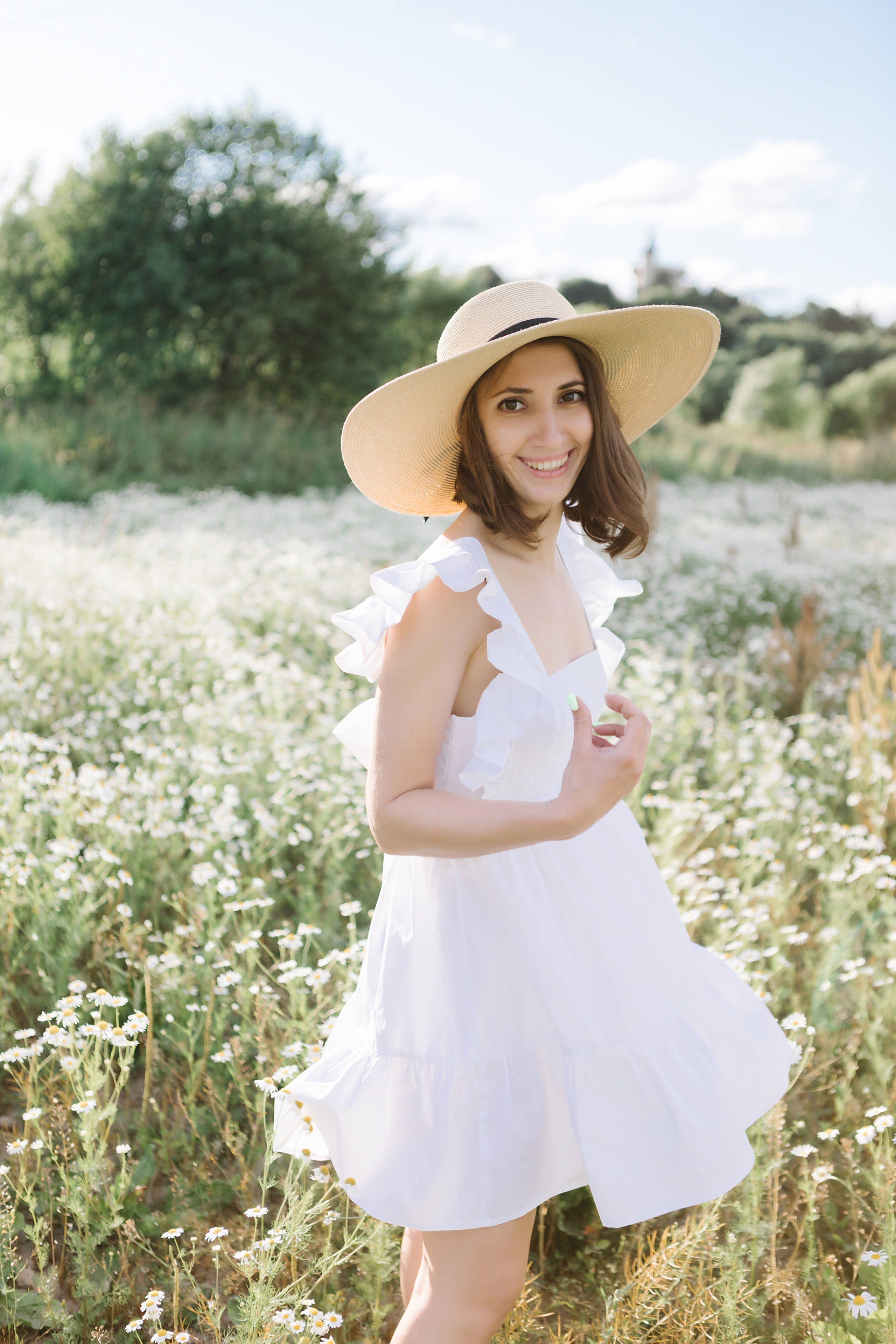 Фотосессия в поле. Лена Крутова. Фотограф в Москве