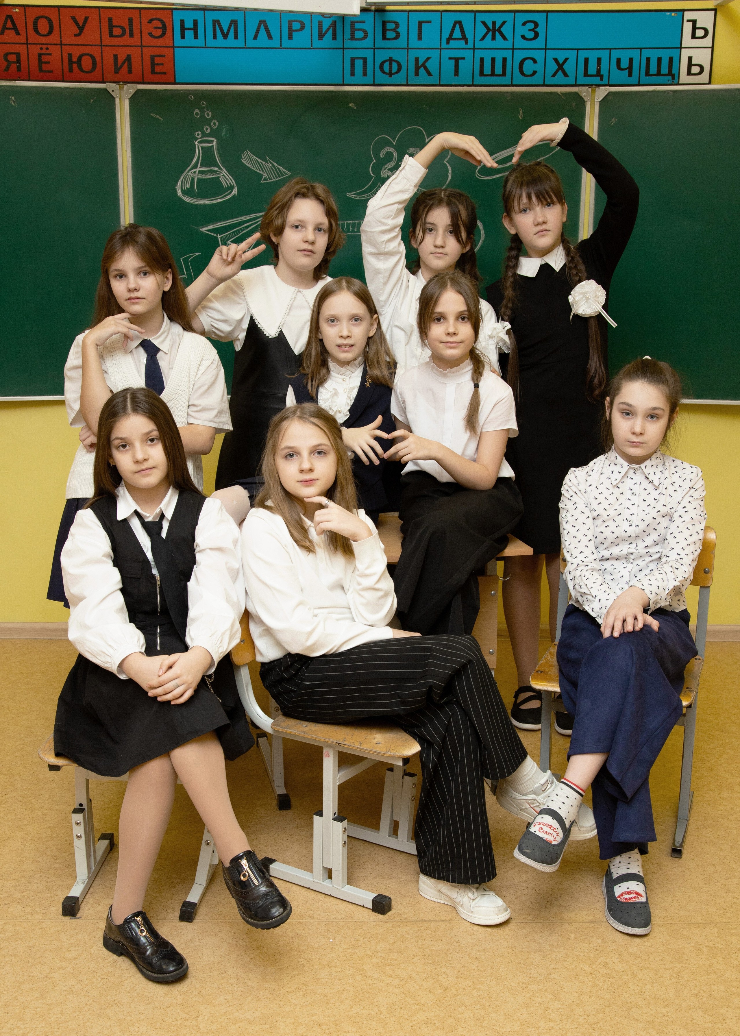 Групповая фотография. Начальная школа. 4 класс. Фотограф Игорь Полозов