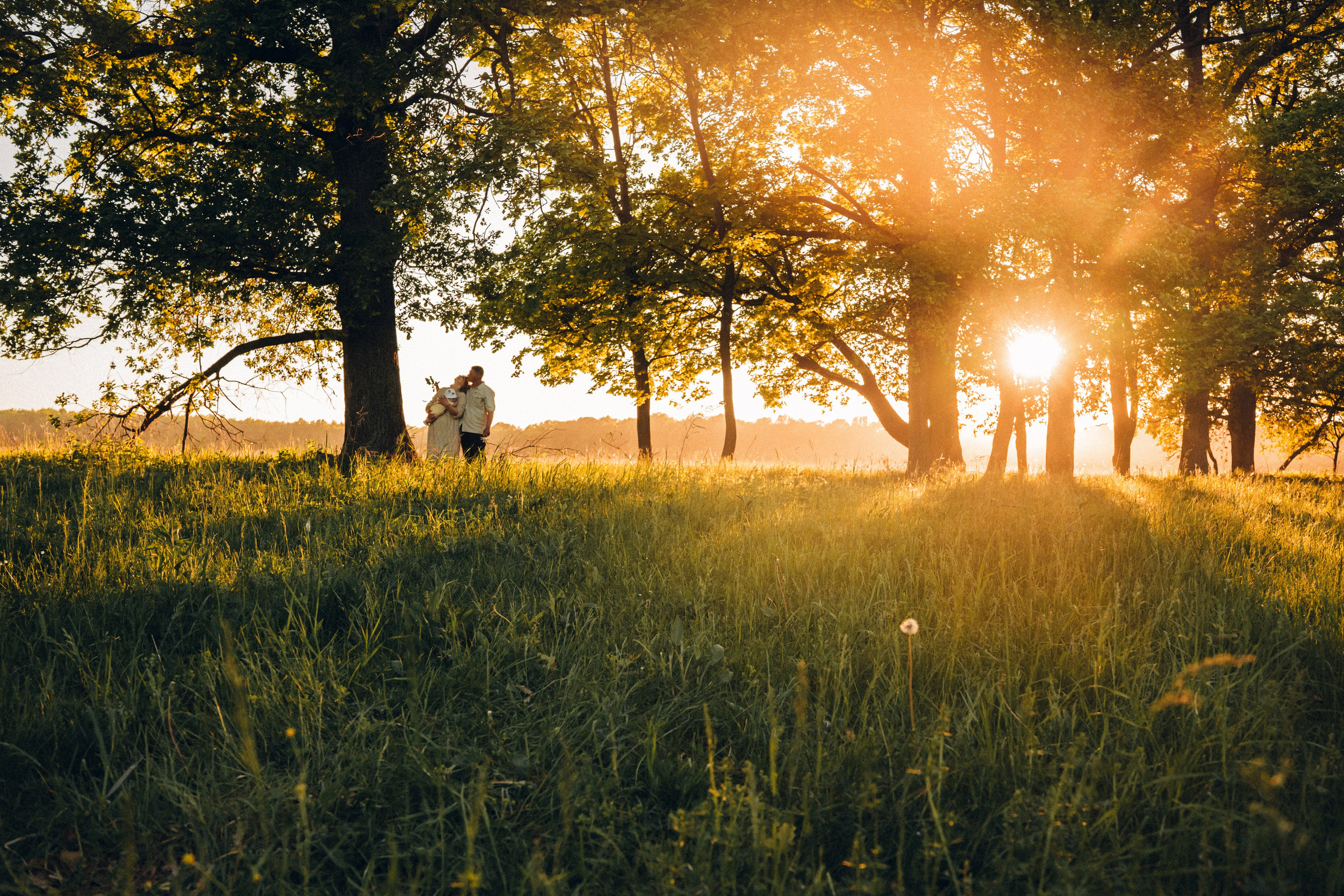 Семейная съемка на закате