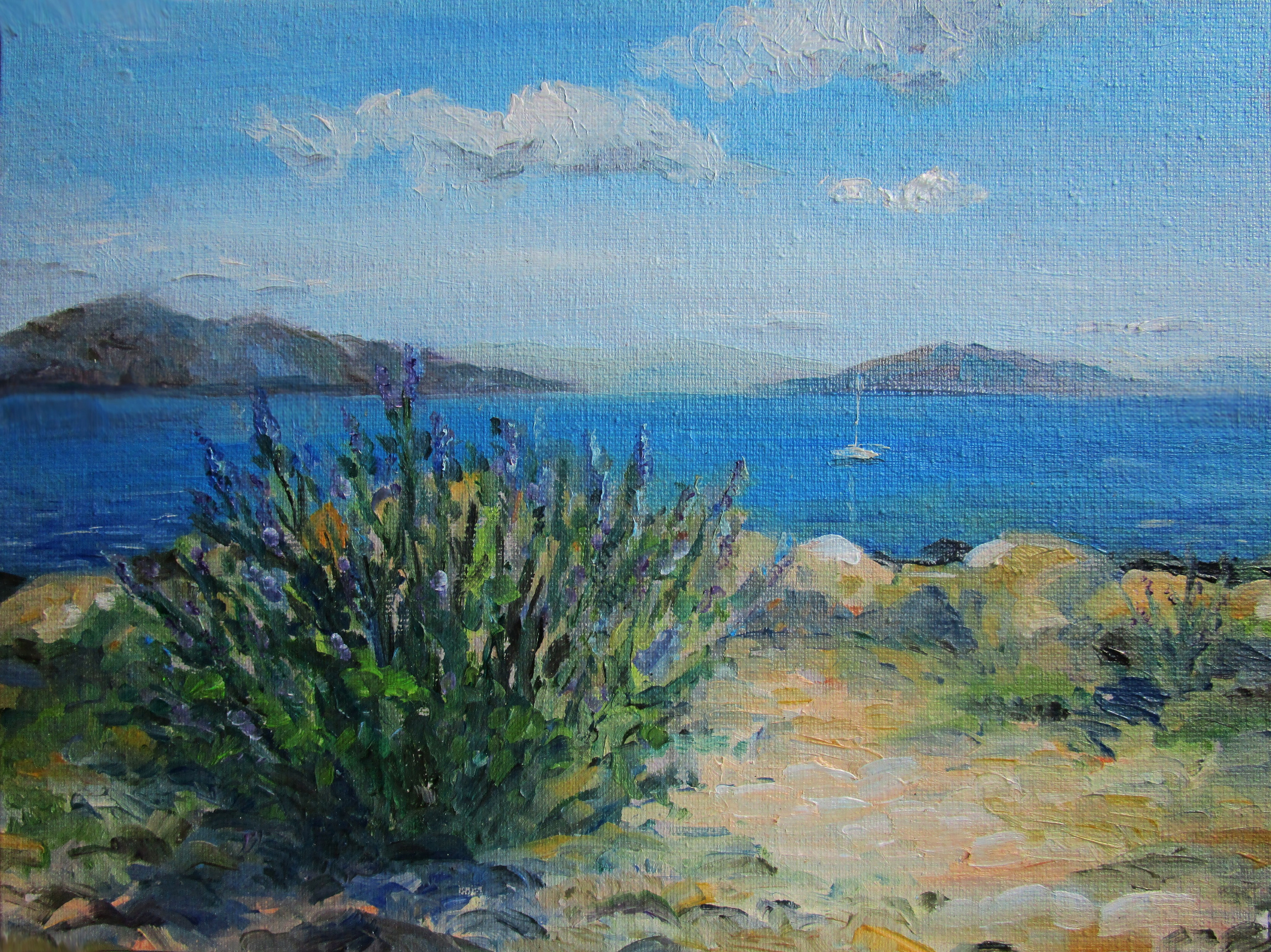 "Лаванда в Хорватии", холст / масло, 2019