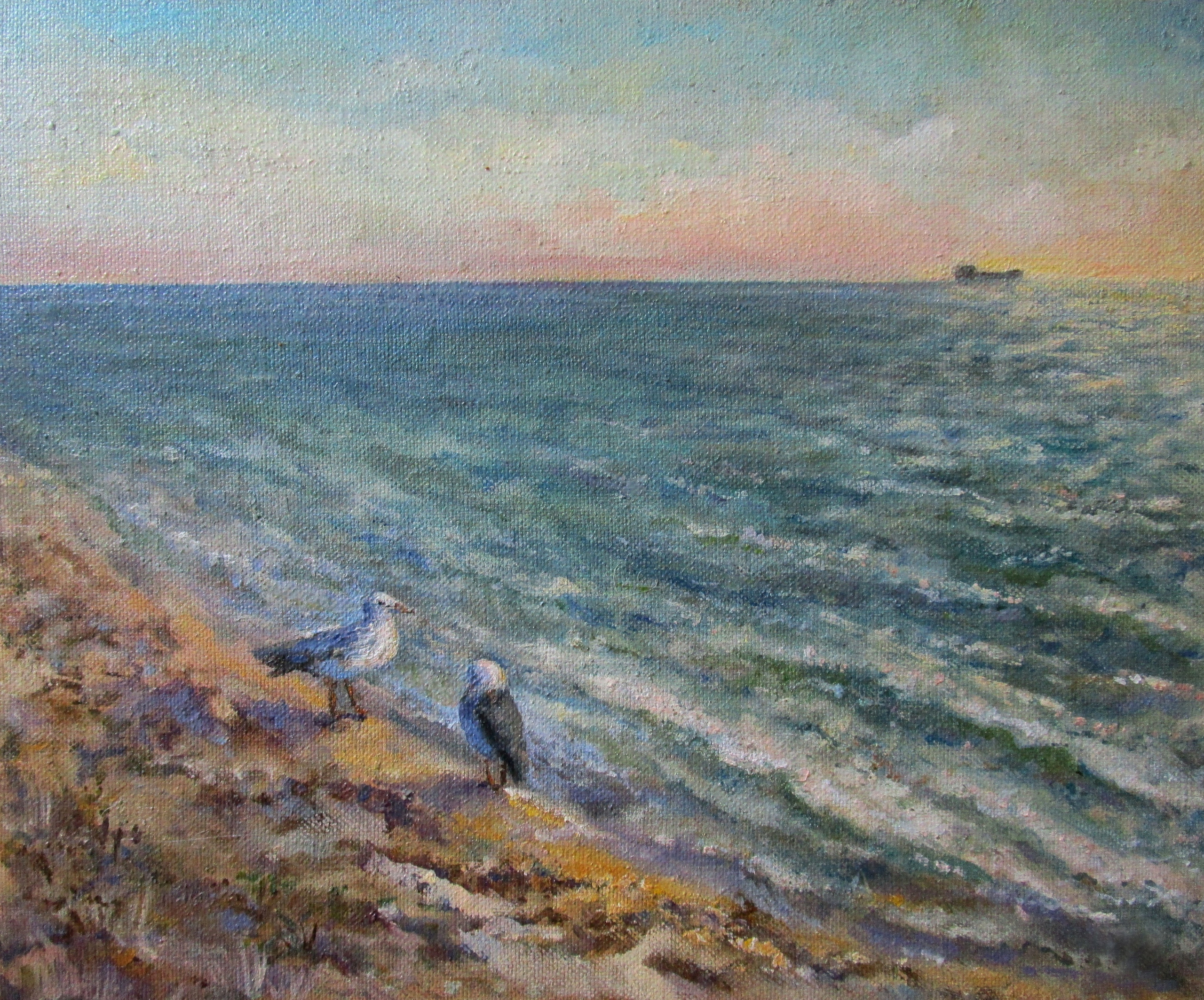 "Чёрное море на закате", холст / масло, 2011