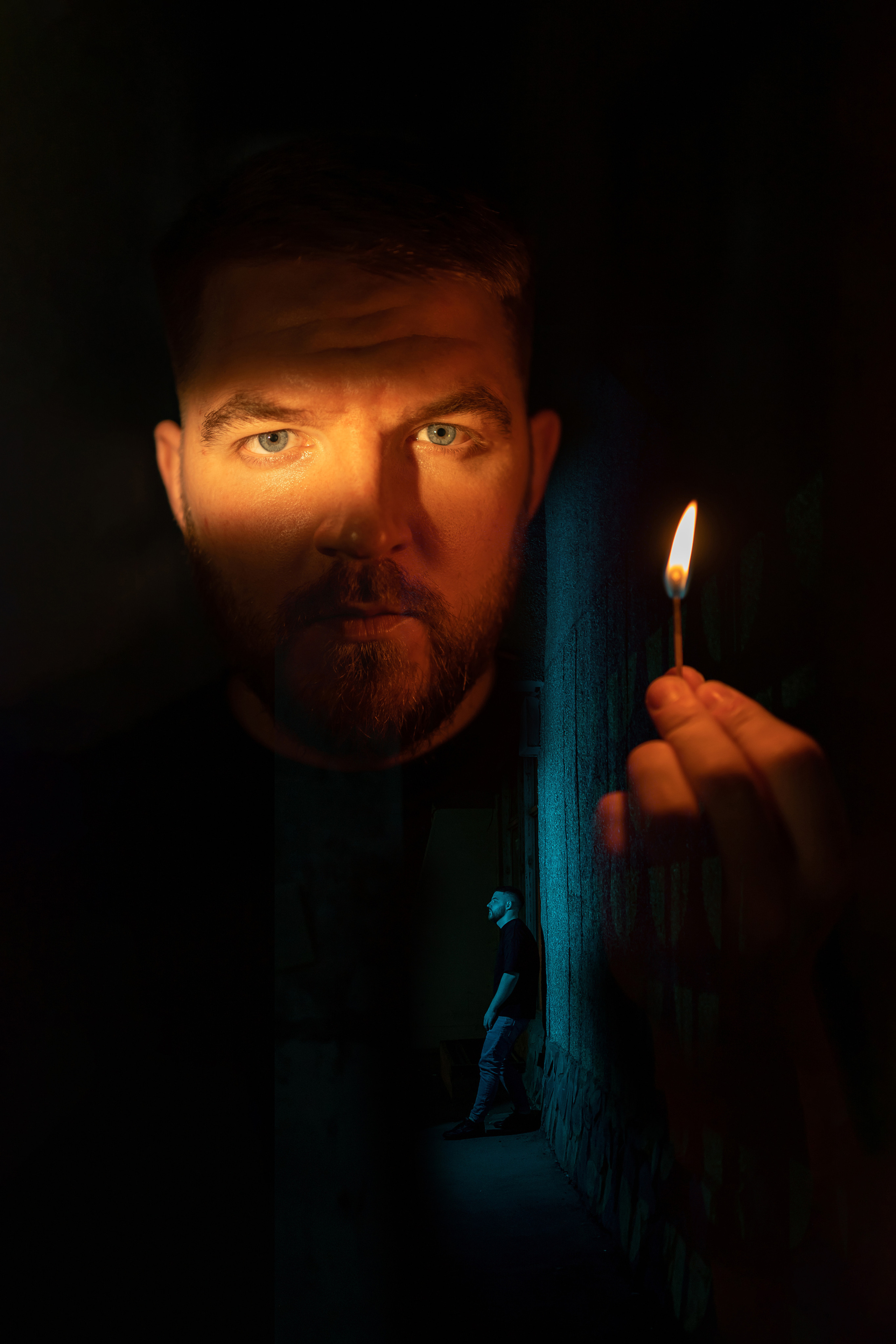 В ночном городе. Портретный фотограф