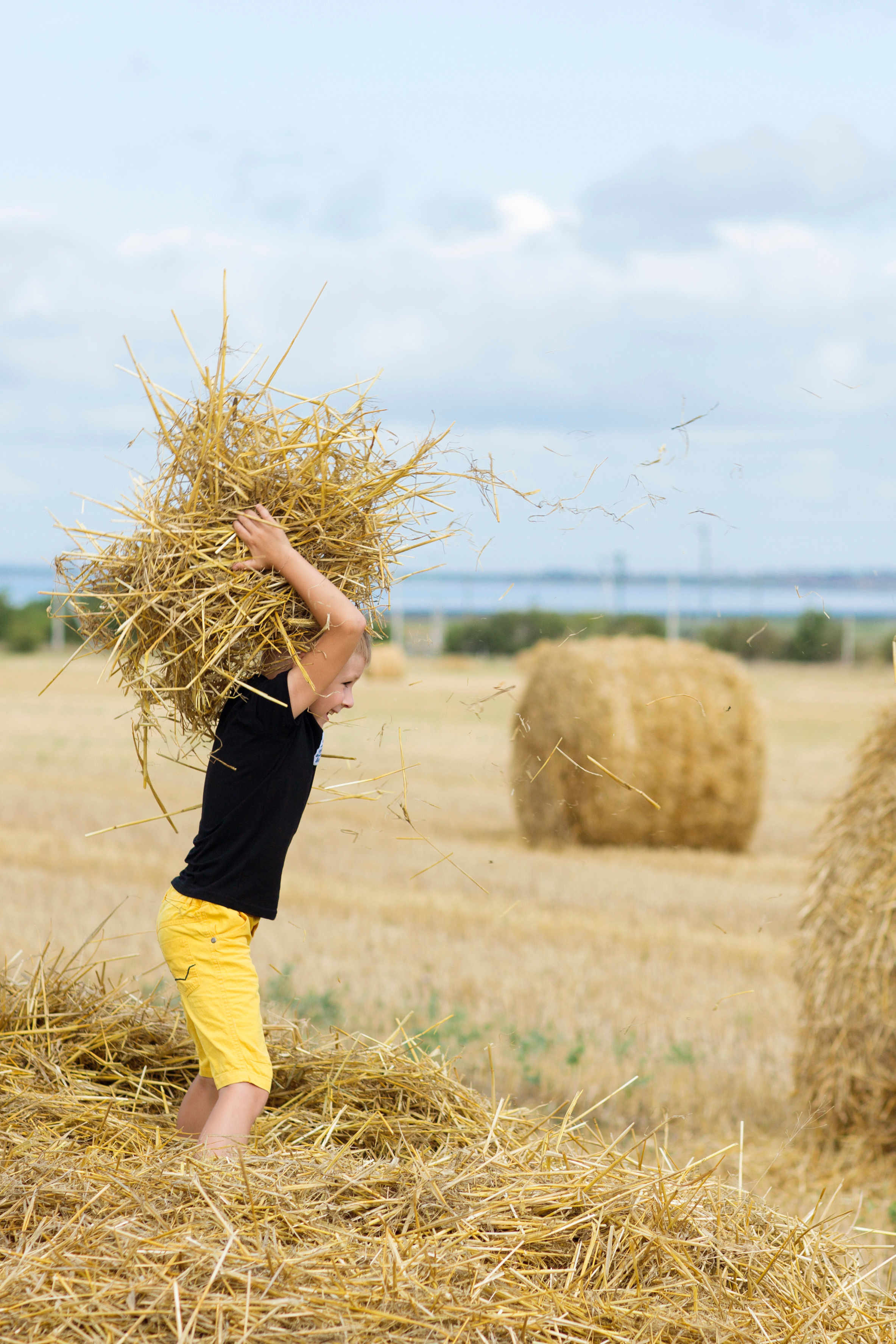 Сено, лето, мама, сын). Фотограф Анапа, Краснодарский Край, Крым