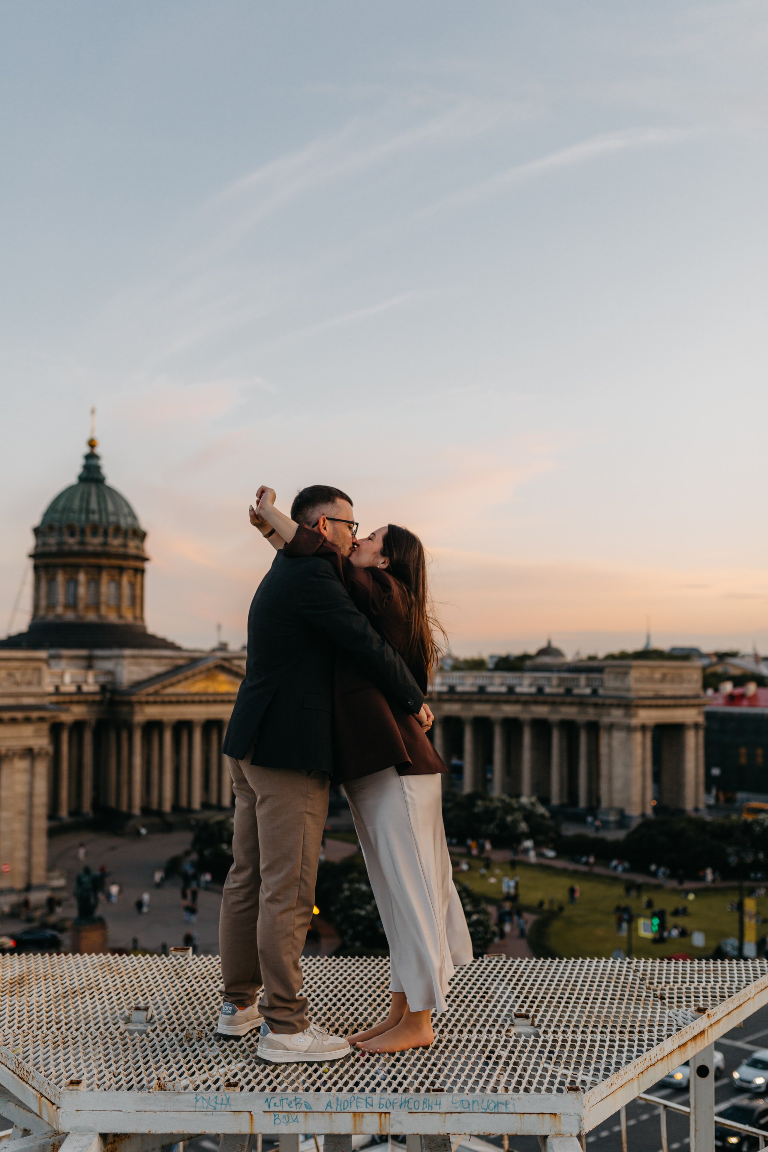 LoveStory на крышах Питера. Фотограф Санкт-Петербург Князева Елизавета