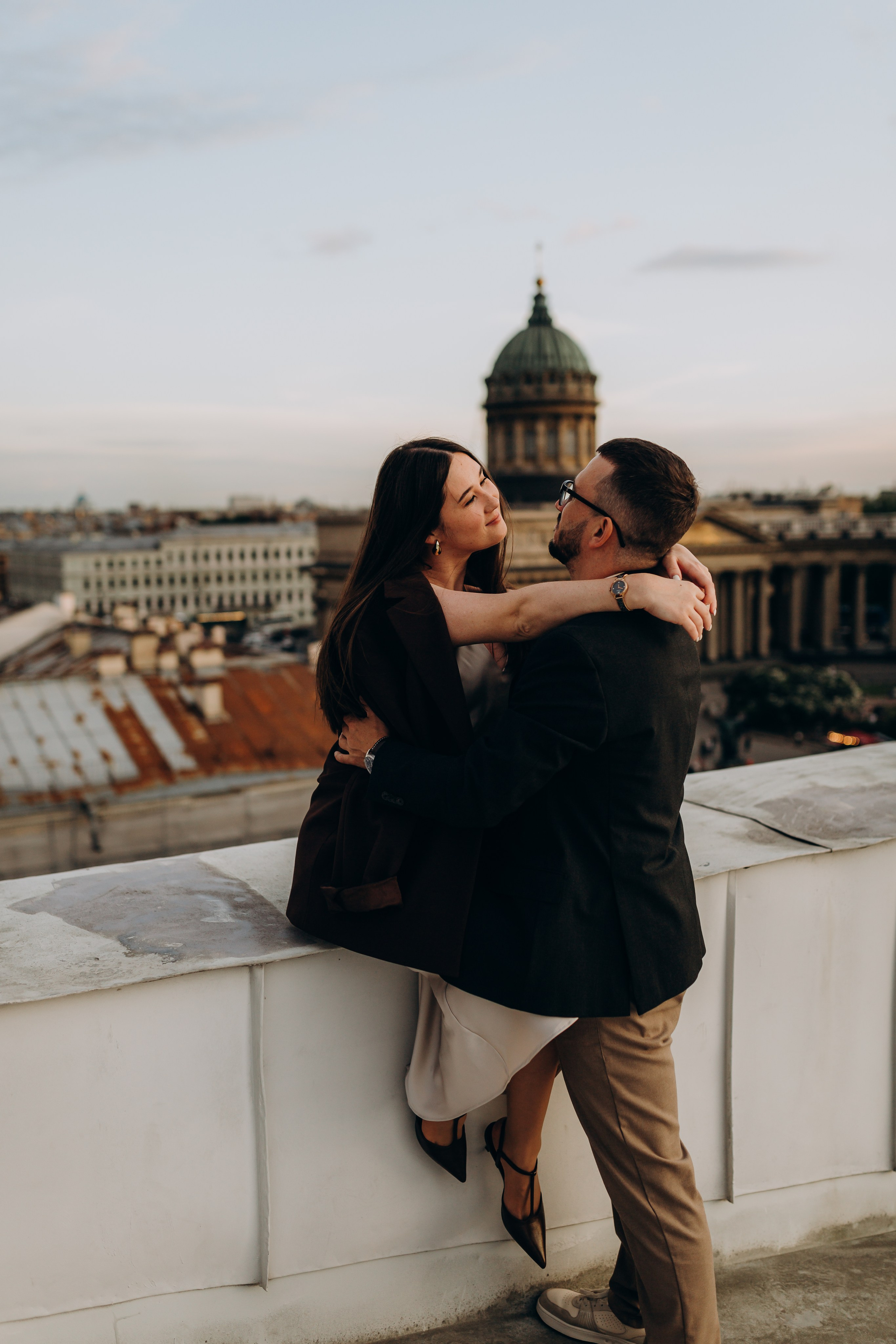 LoveStory на крышах Питера. Фотограф Санкт-Петербург Князева Елизавета