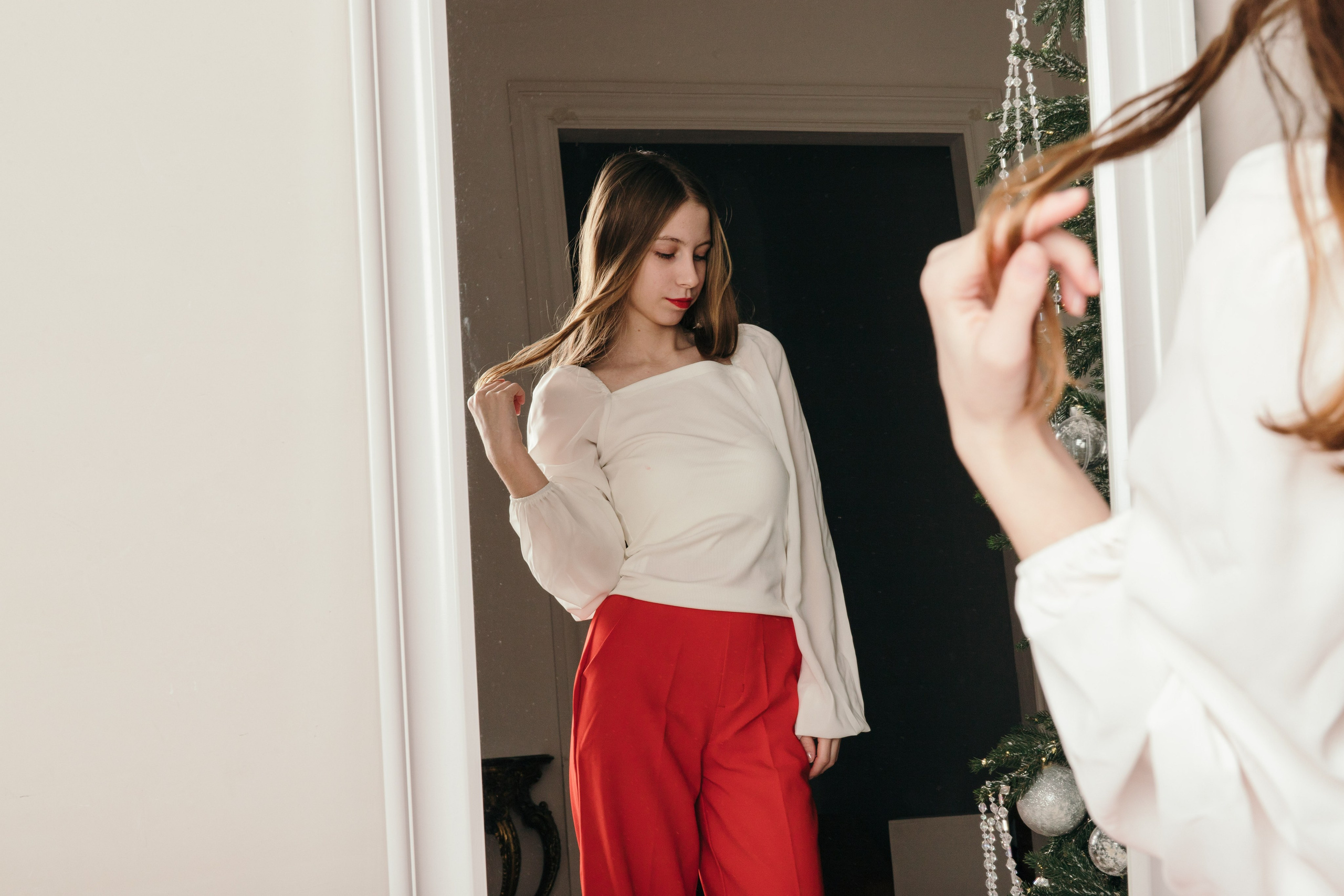 Семья в красном. Фотограф Елена Балакина (Челябинск)