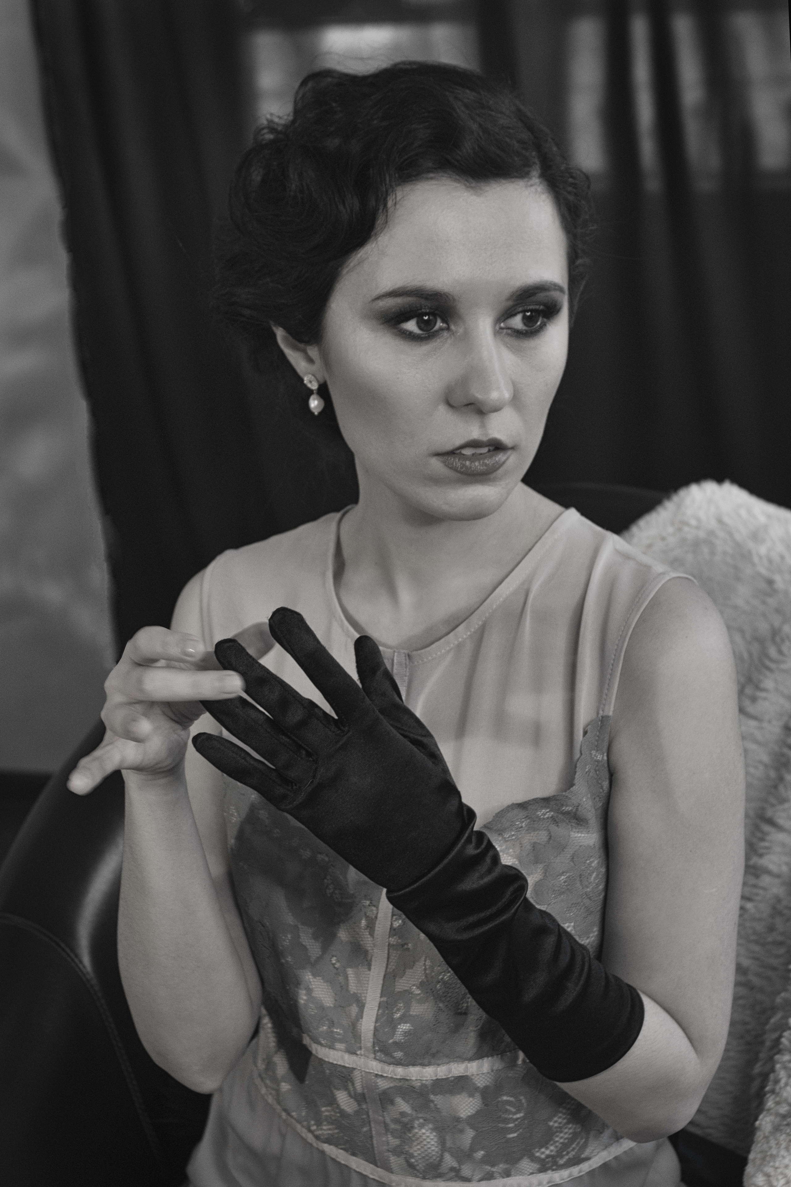 Портрет девушки в винтажном стиле