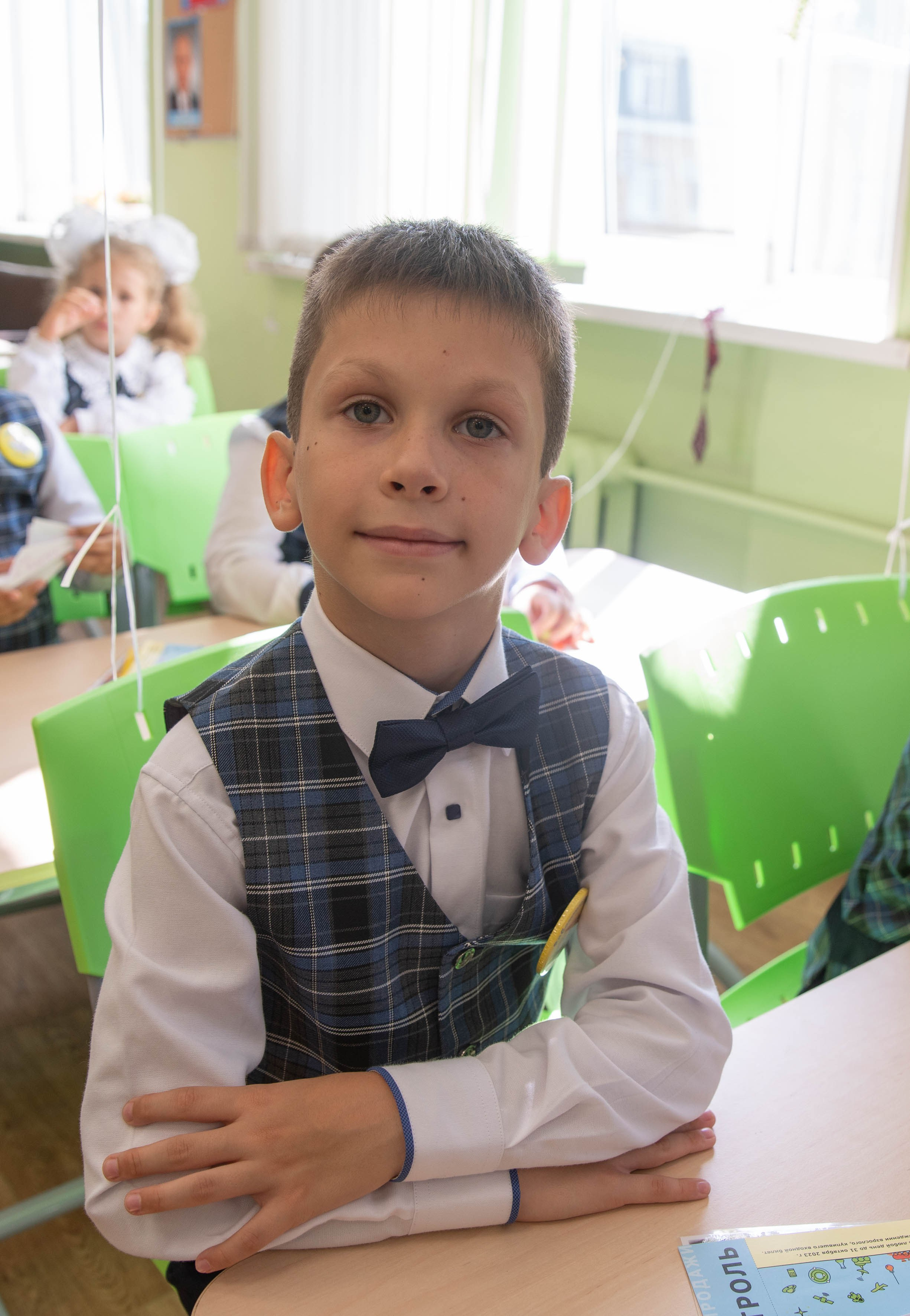 Первый класс линейка, в классе, портреты. Семейный и детский фотограф в Нижнем Новгороде