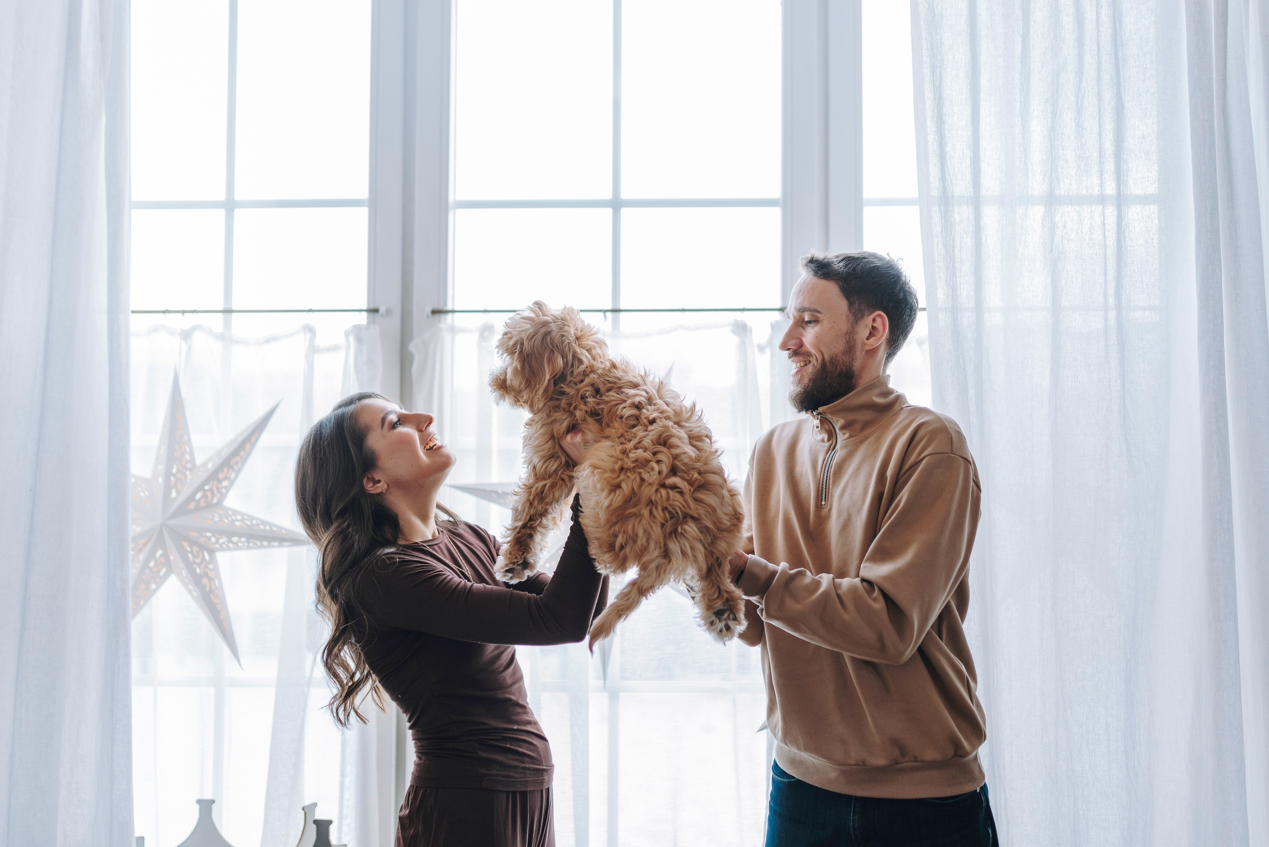 Мёрфи, Таня и Антон. Фотограф анималист в Спб недорого Олеся Майорова