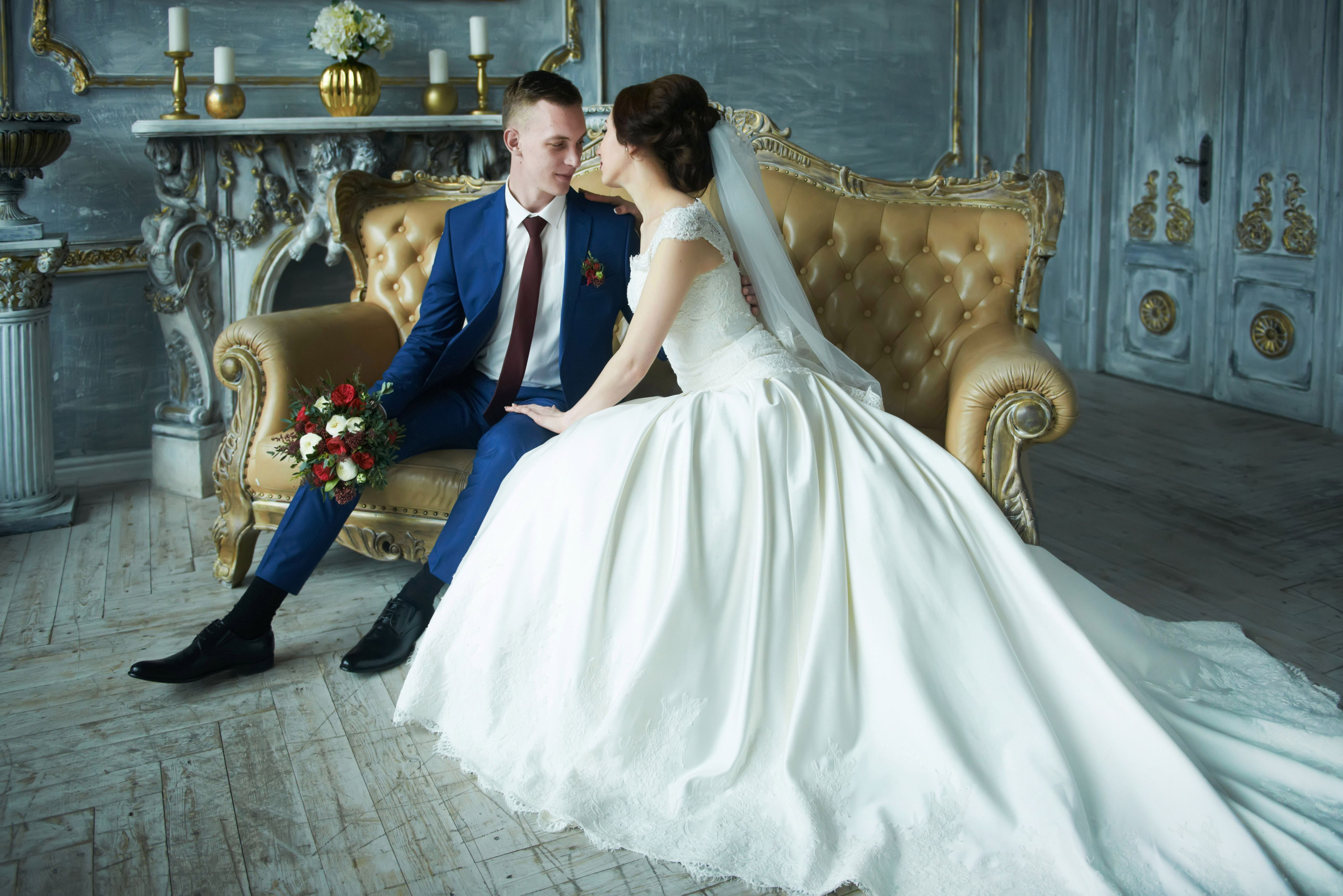 Индира и Дмитрий (свадебная фотосессия в Ботаническом саду и в фотостудии). Портретный, семейный и свадебный фотограф в Санкт-Петербурге и в Пушкине Ширяев Денис