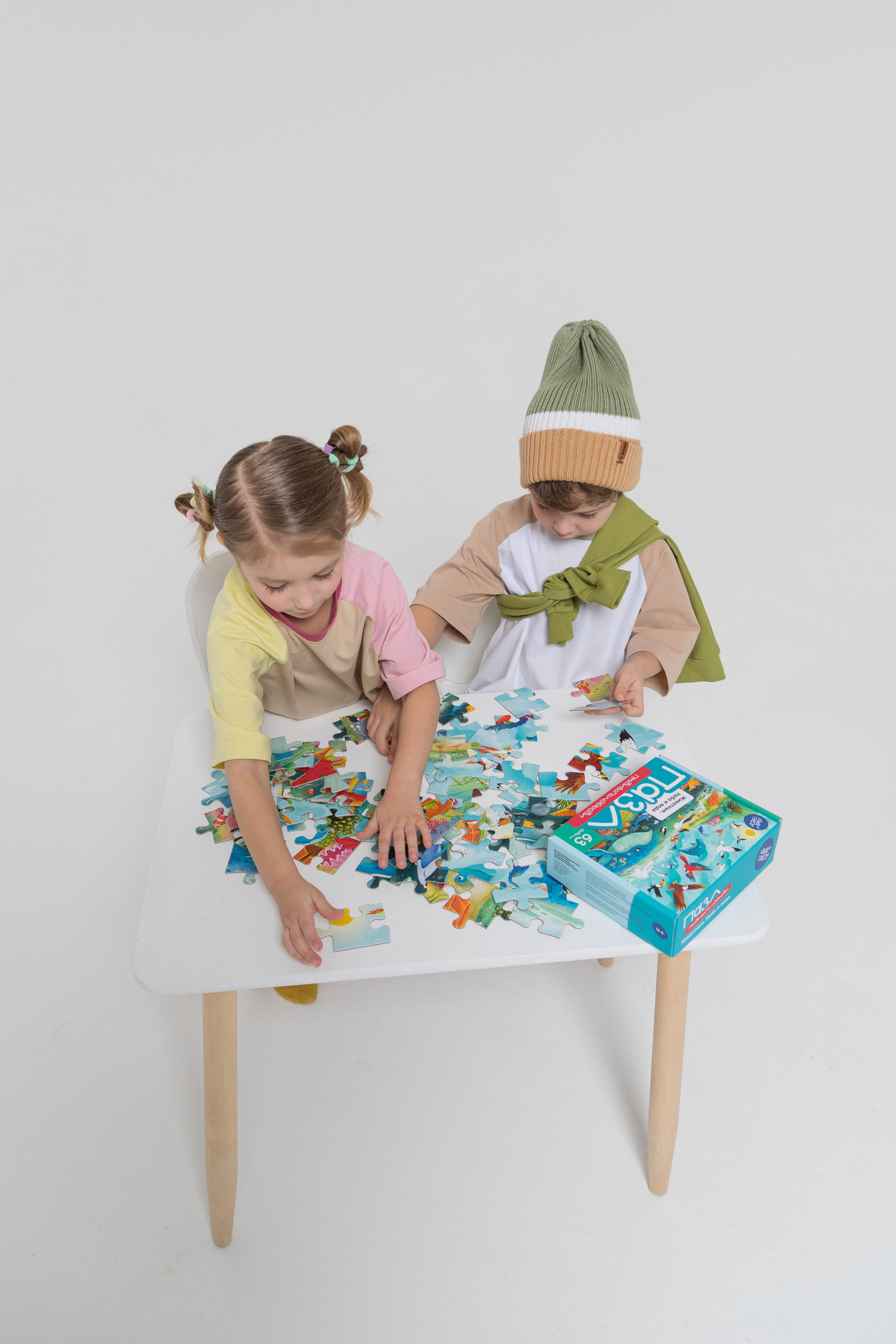 Имиджевая и каталожная съёмка для бренда детских пазлов. Детский и контент фотограф Надя Волкова Санкт-Петербург