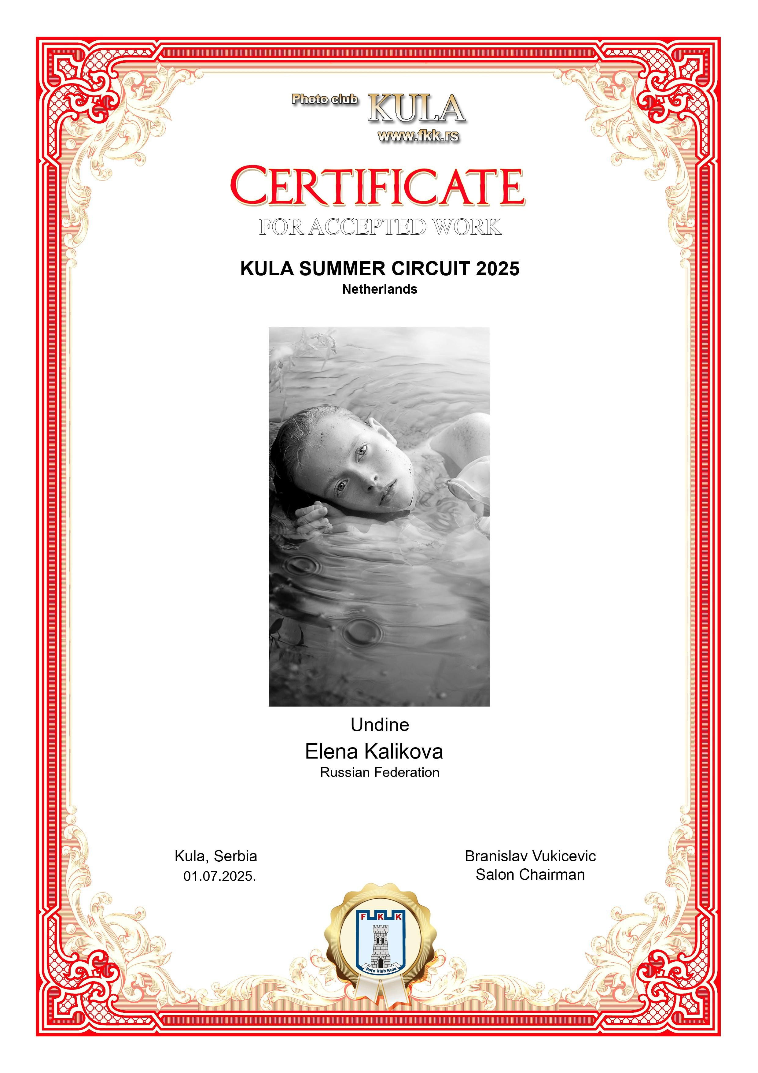 Дипломы и Награды. Семейный и детский фотограф в Екатеринбурге Каликова Елена