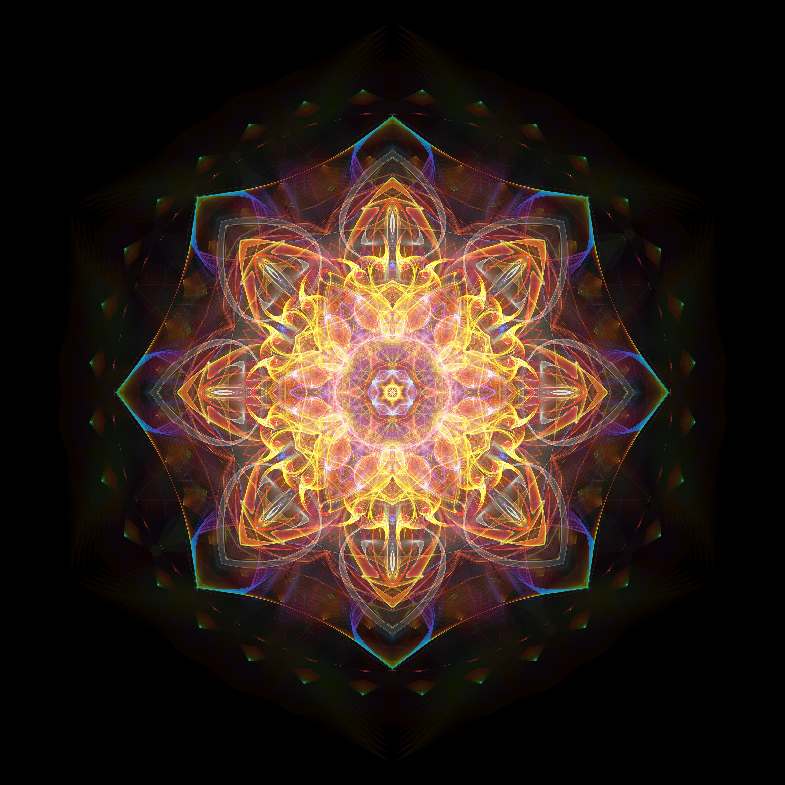 Flame Mandala of a tube TV. Roman Hodirev is an esoteriologist, multidisciplinary artist, photographer and musician. Saint Petersburg, Riga